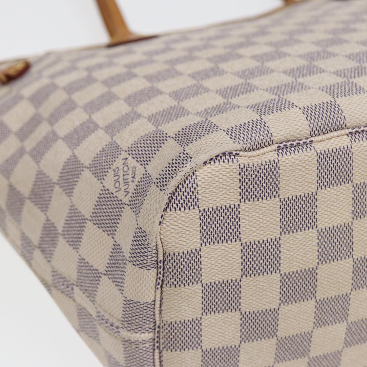 LOUIS VUITTON Damier Azur Neverfull MM Tote Bag N41605 LV 84162
