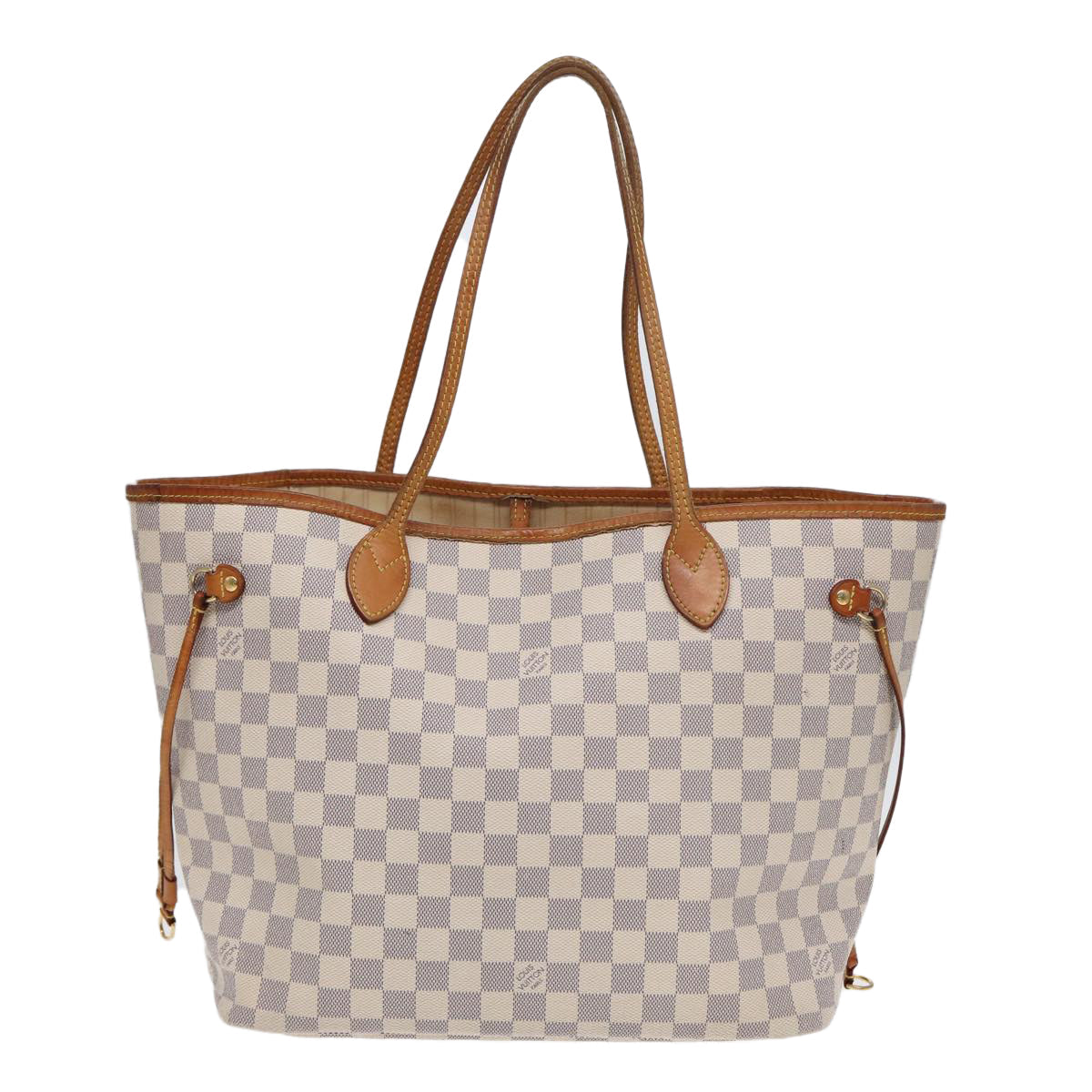 LOUIS VUITTON Damier Azur Neverfull MM Tote Bag N41605 LV 84162