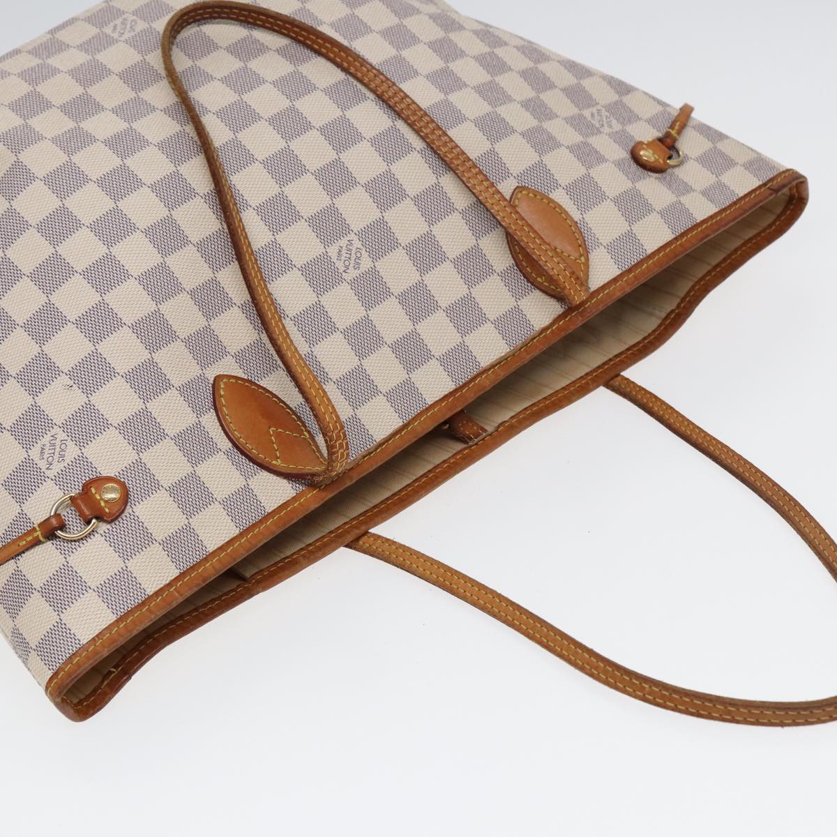LOUIS VUITTON Damier Azur Neverfull MM Tote Bag N41605 LV 84162