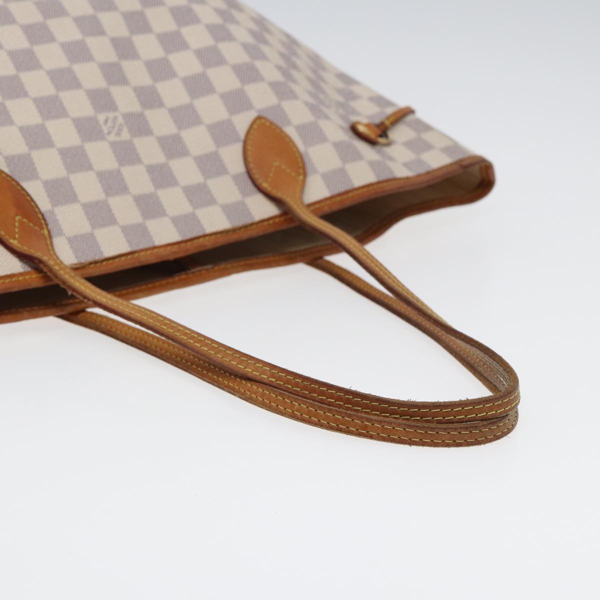 LOUIS VUITTON Damier Azur Neverfull MM Tote Bag N41605 LV 84162