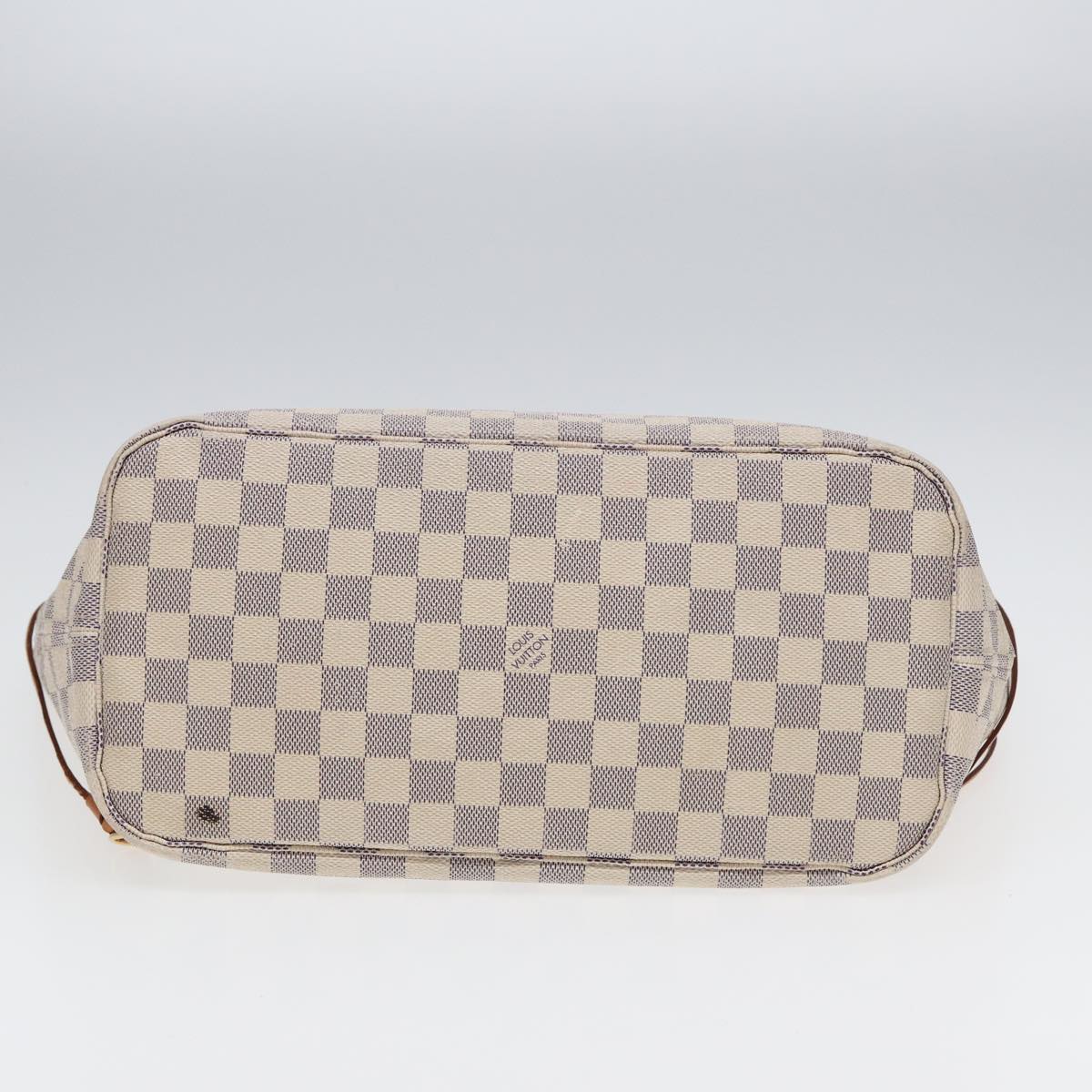 LOUIS VUITTON Damier Azur Neverfull MM Tote Bag N41605 LV 84162