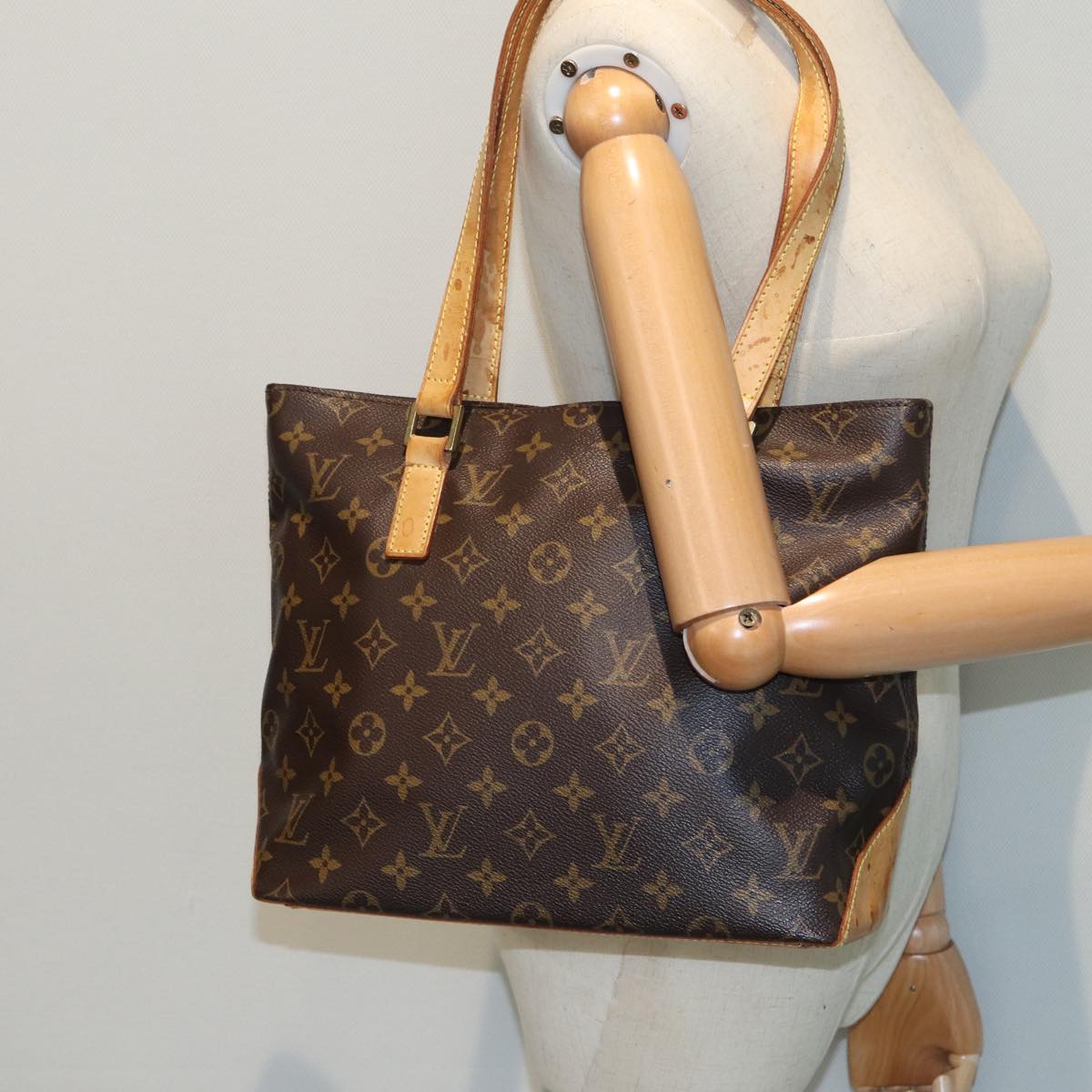 LOUIS VUITTON Monogram Cabas Piano Tote Bag M51148 LV 84163