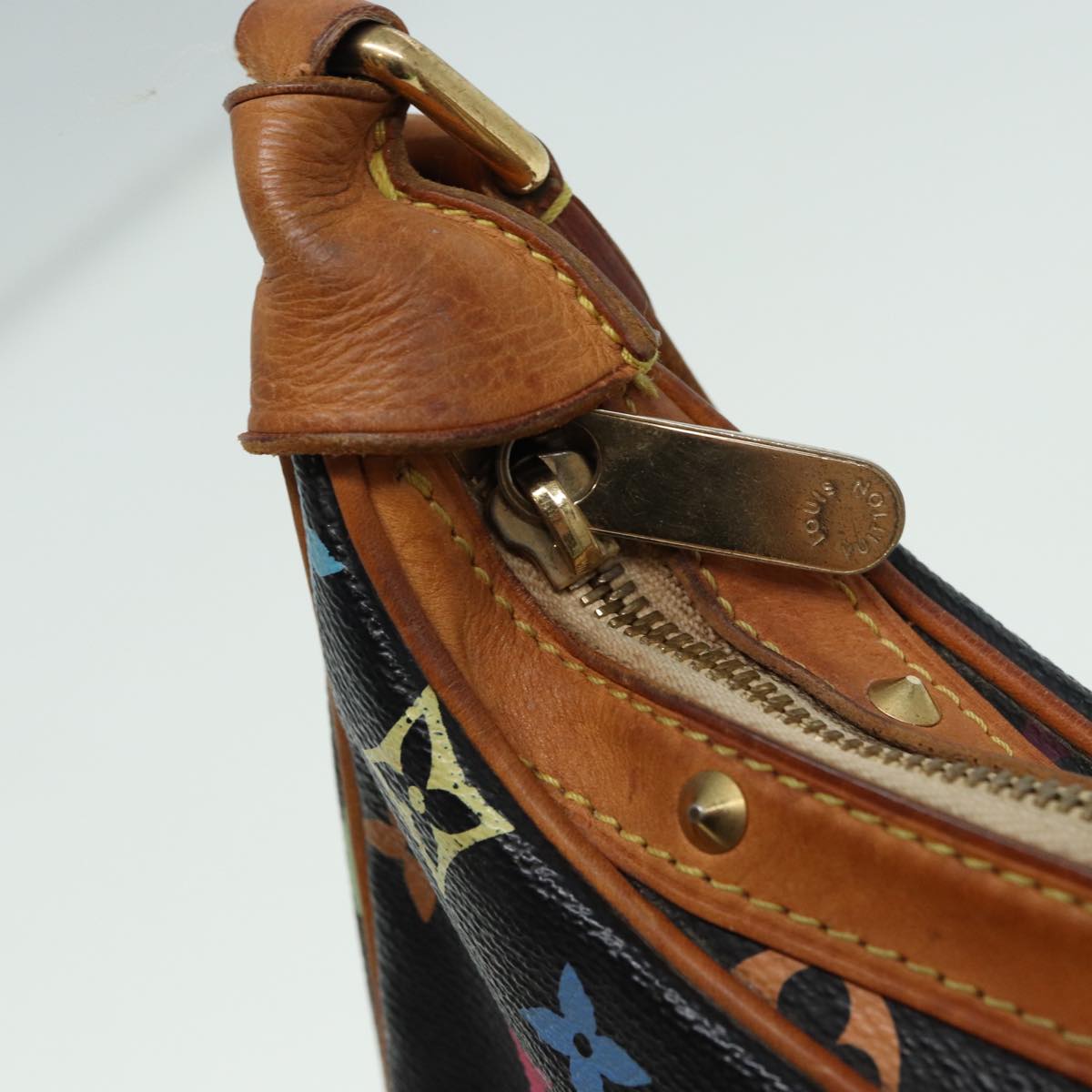 LOUIS VUITTON Monogram Multicolor Boulogne Shoulder Bag Black M92638 84165