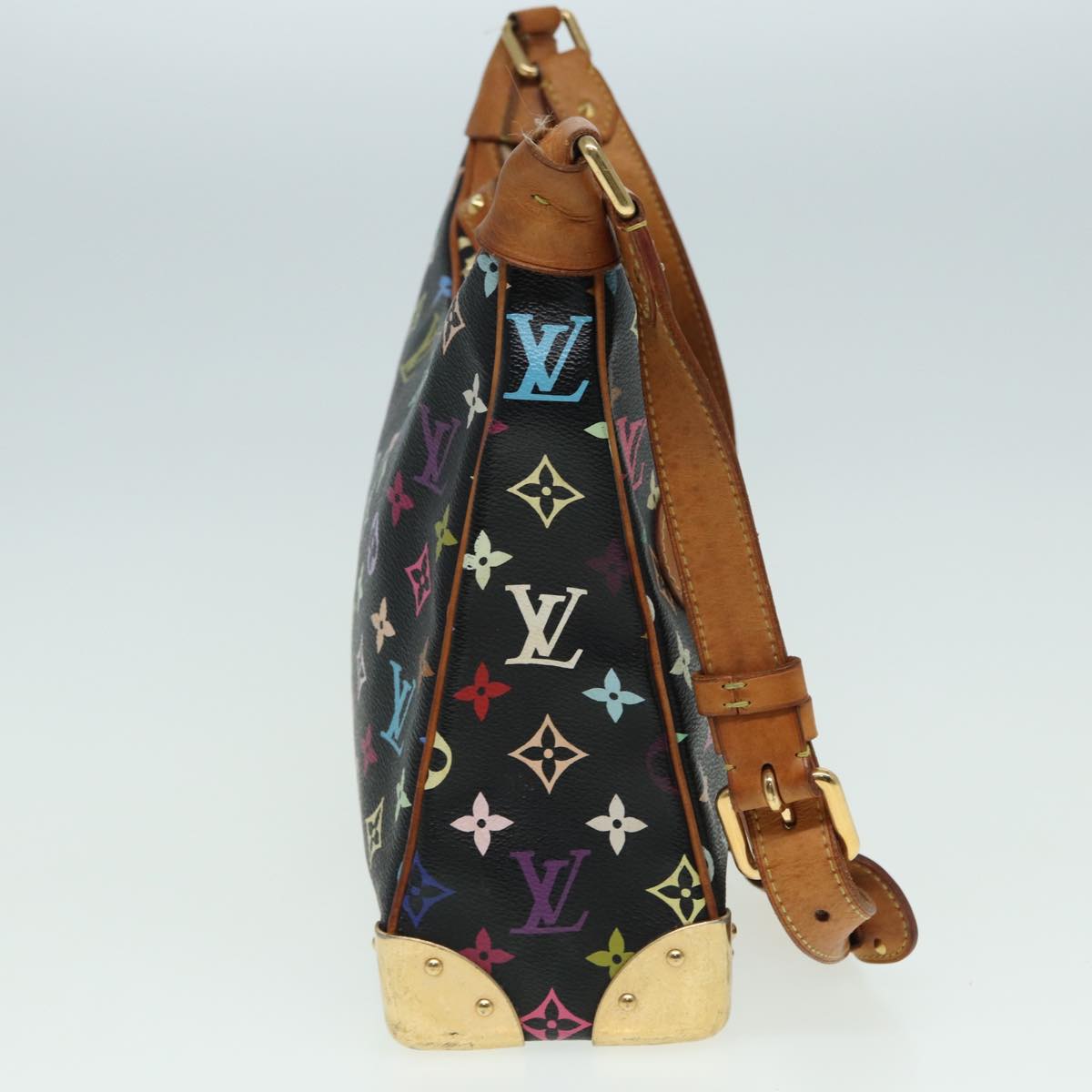 LOUIS VUITTON Monogram Multicolor Boulogne Shoulder Bag Black M92638 84165