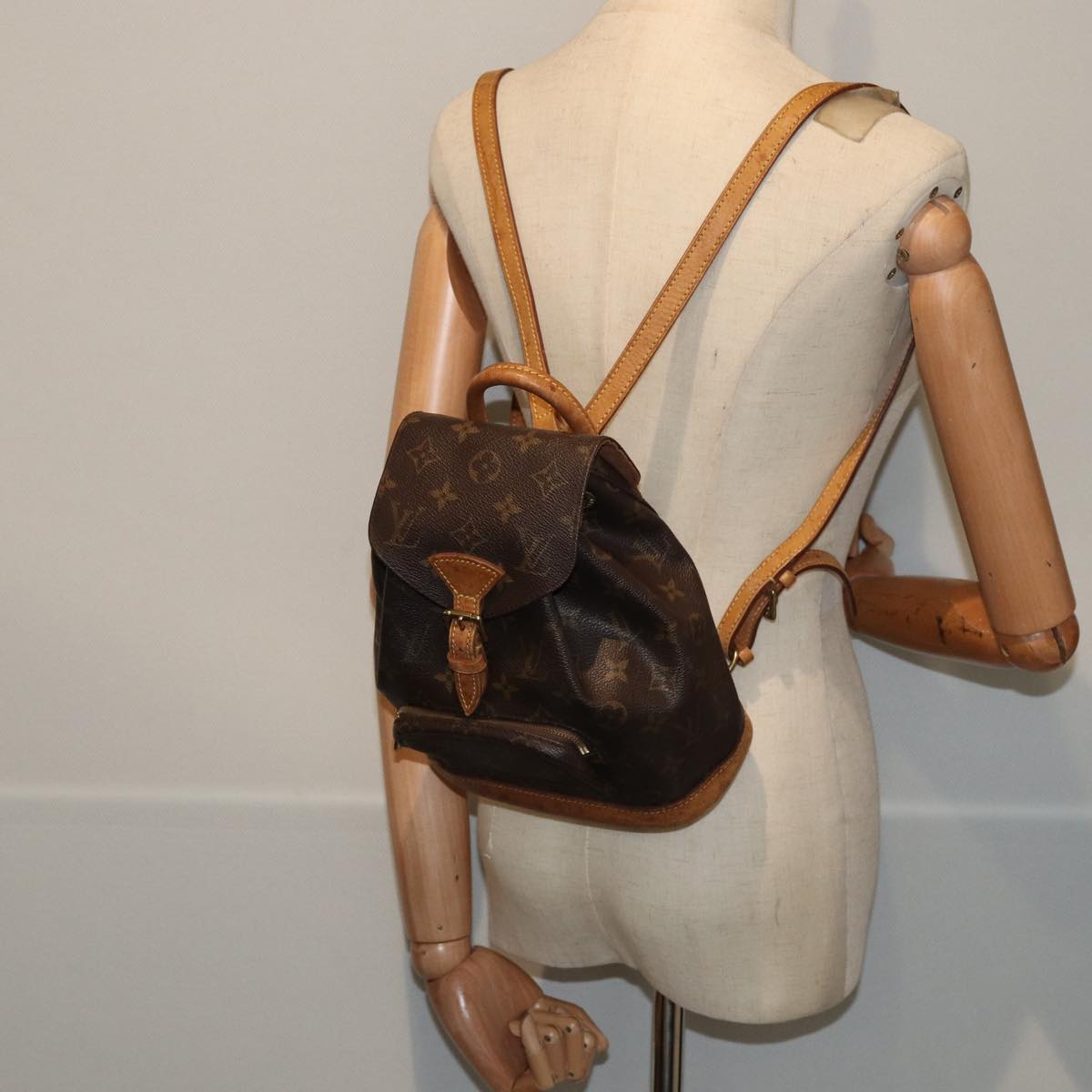 LOUIS VUITTON Monogram Montsouris PM Backpack M51137 LV 84168