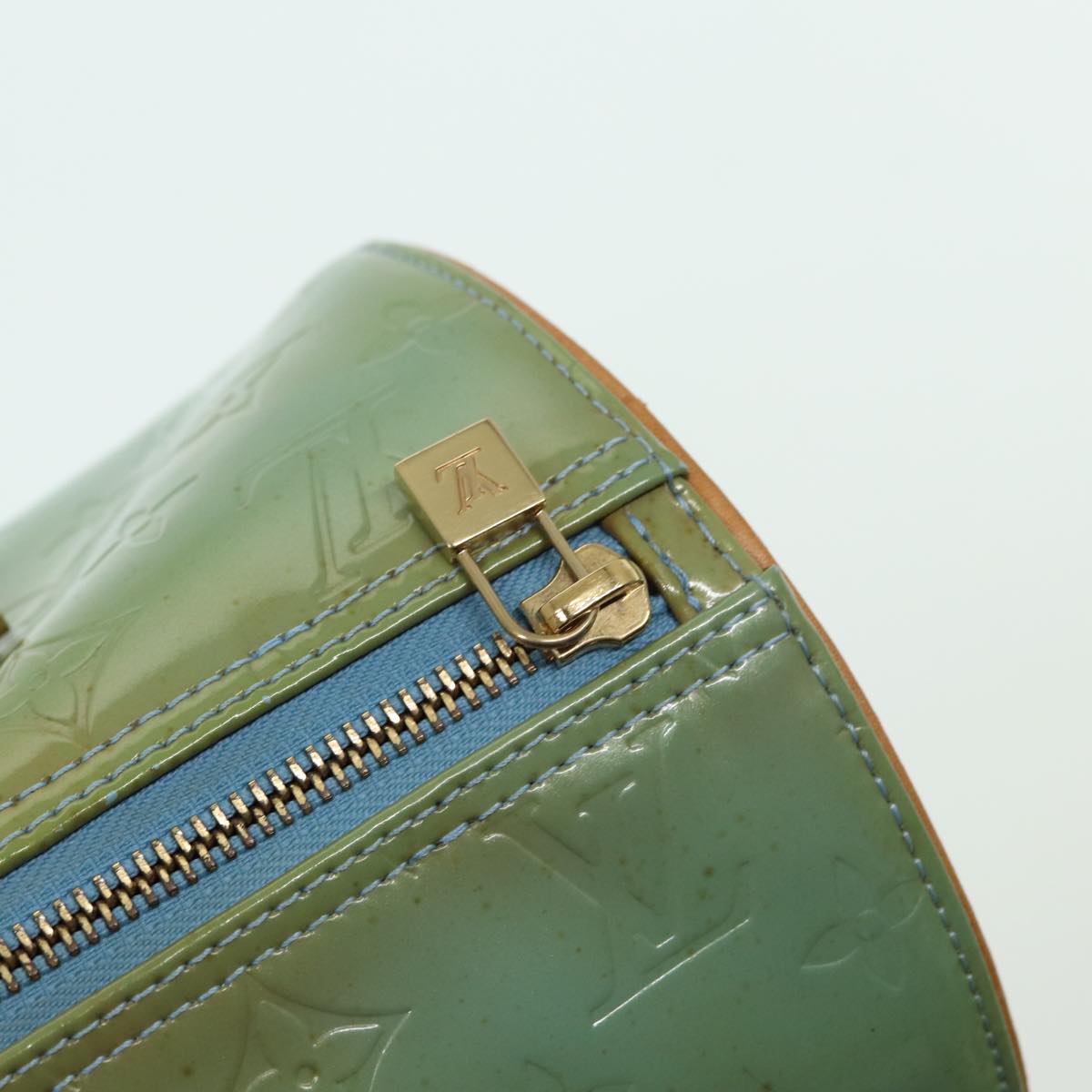 LOUIS VUITTON Monogram Vernis Bedford Hand Bag Baby Blue M91007 LV 84173