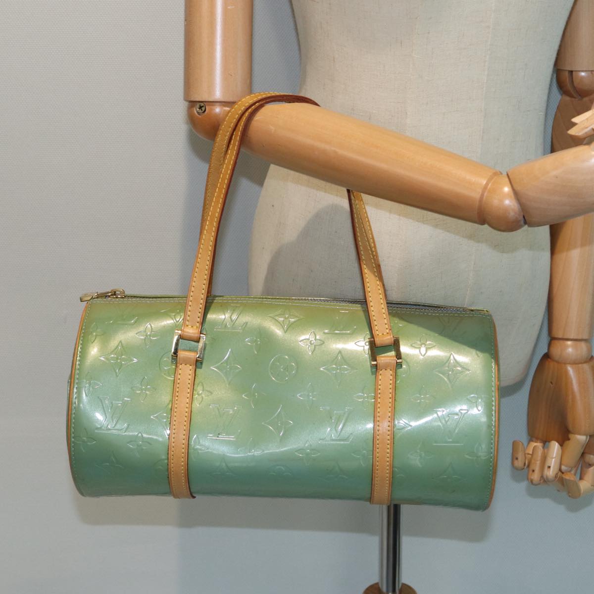 LOUIS VUITTON Monogram Vernis Bedford Hand Bag Baby Blue M91007 LV 84173