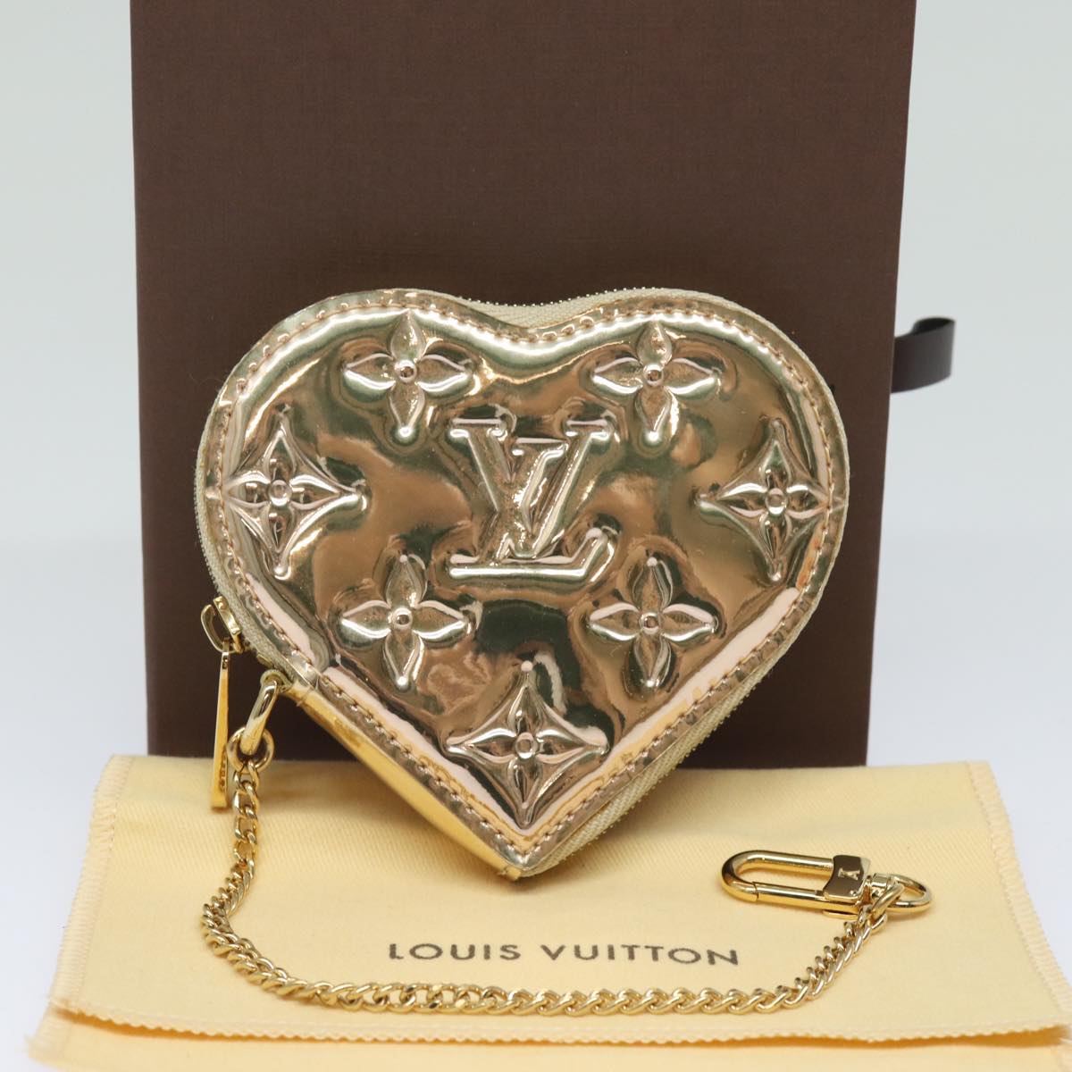 LOUIS VUITTON Monogram Miroir Porte Monnaie Coeur Purse Dore M93567 84185