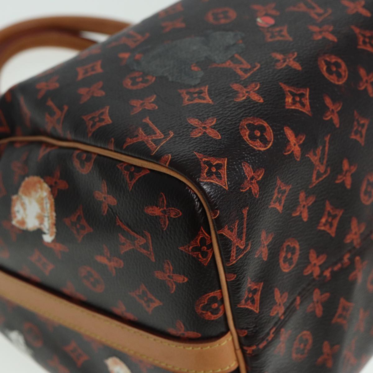 LOUIS VUITTON Catgram Speedy Bandouliere 30 Hand Bag Brown M44401 LV 84188