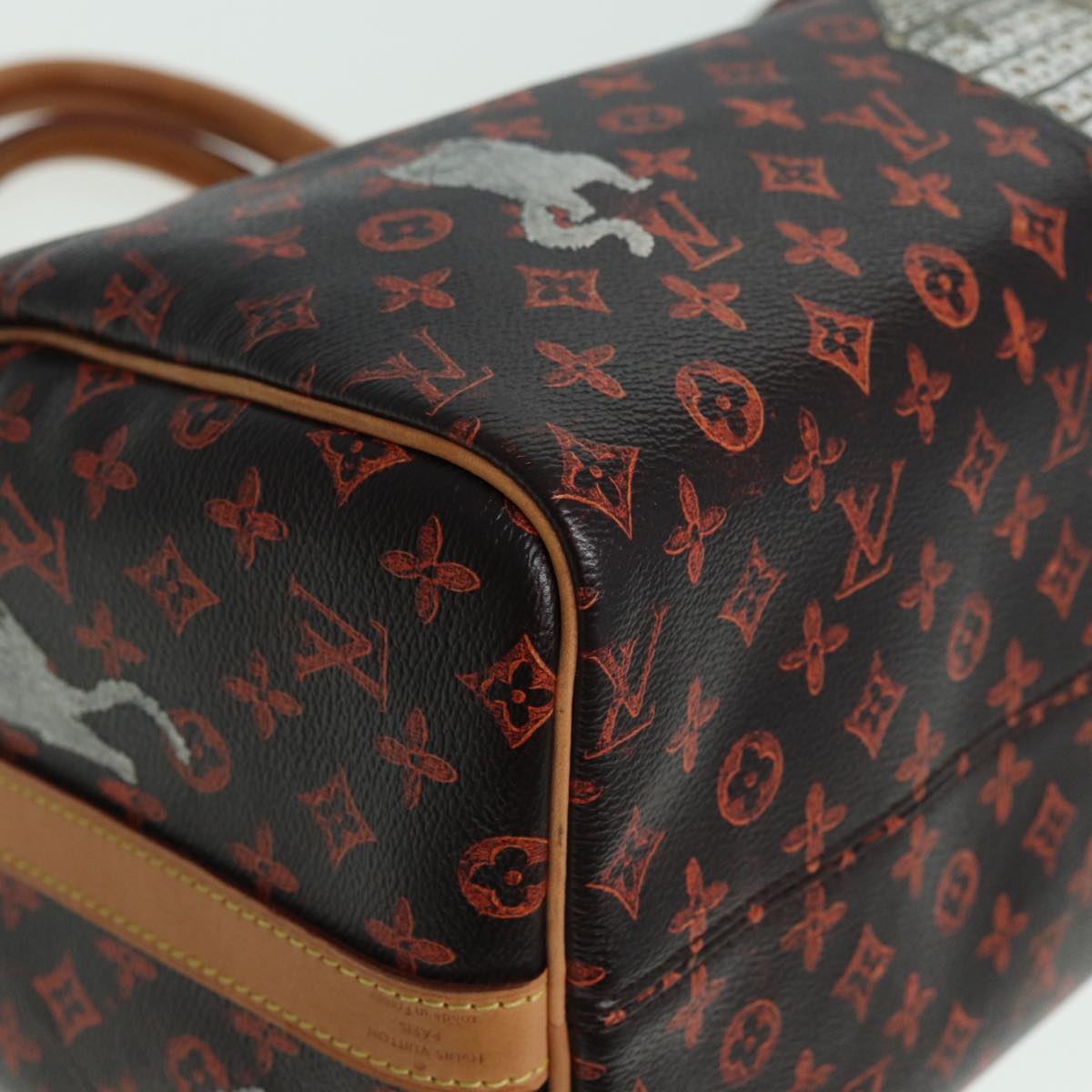 LOUIS VUITTON Catgram Speedy Bandouliere 30 Hand Bag Brown M44401 LV 84188