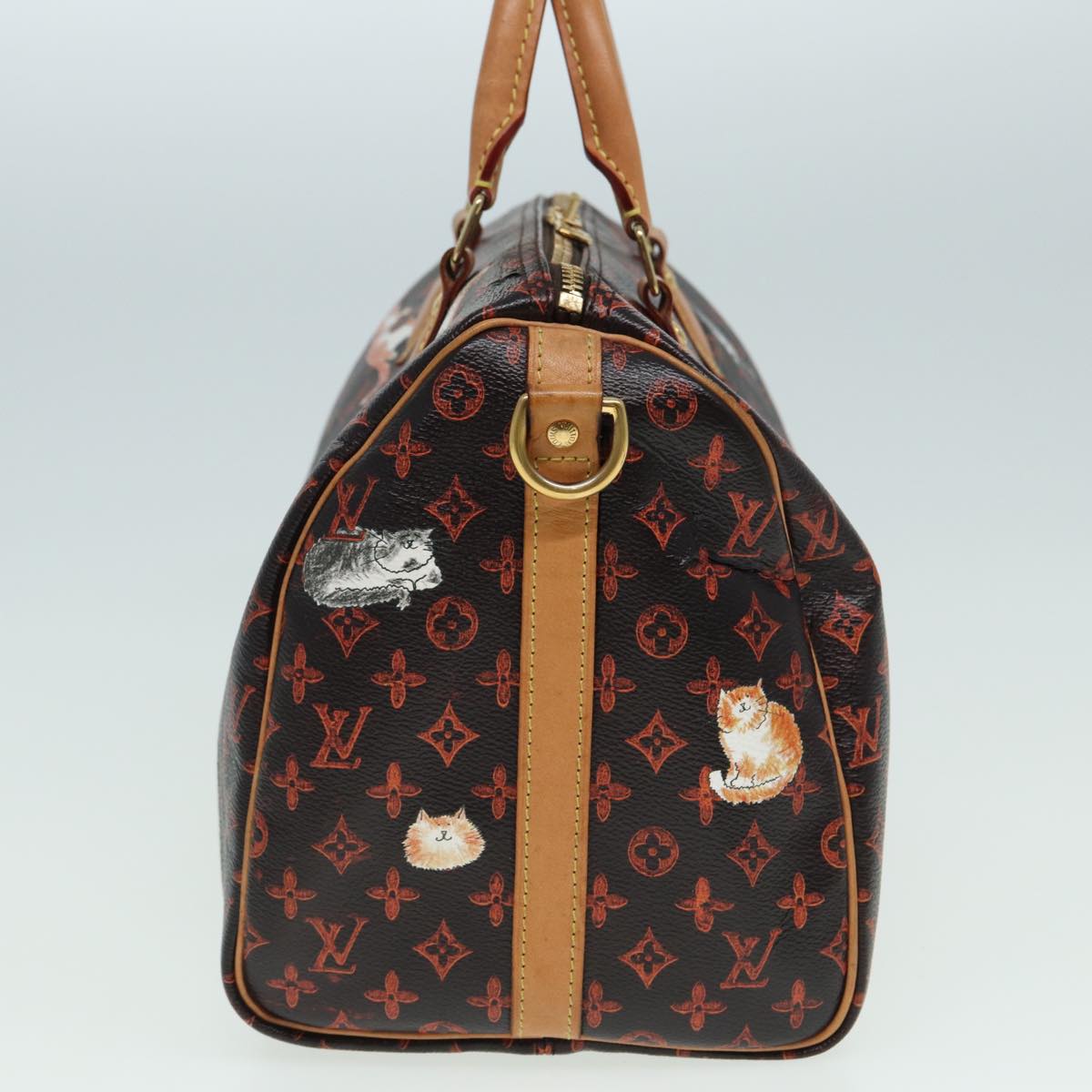 LOUIS VUITTON Catgram Speedy Bandouliere 30 Hand Bag Brown M44401 LV 84188