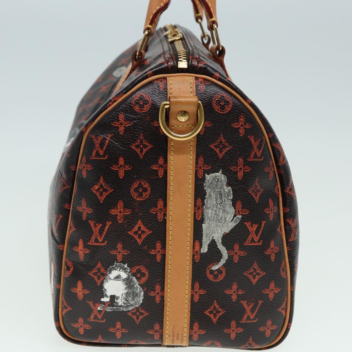 LOUIS VUITTON Catgram Speedy Bandouliere 30 Hand Bag Brown M44401 LV 84188