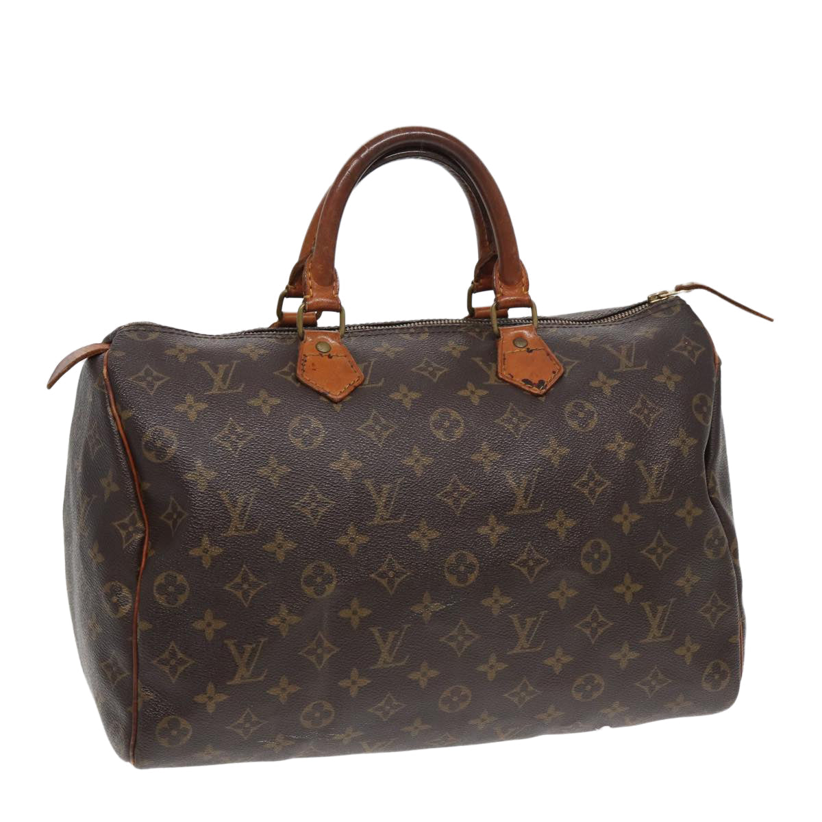 LOUIS VUITTON Monogram Speedy 35 Hand Bag M41524 LV 84195