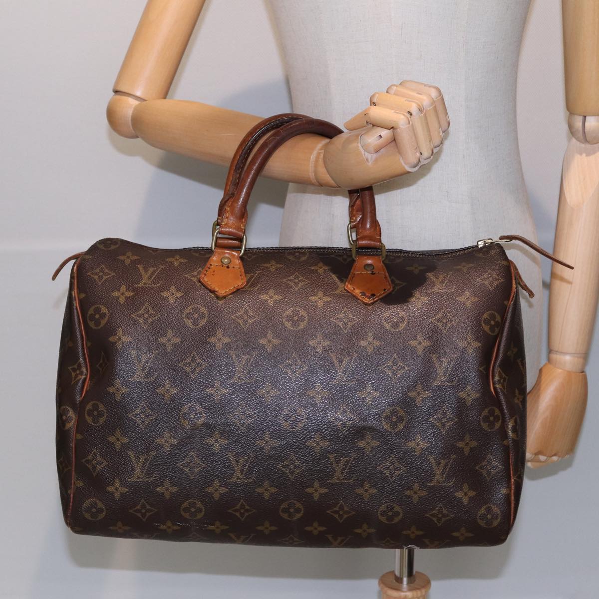 LOUIS VUITTON Monogram Speedy 35 Hand Bag M41524 LV 84195