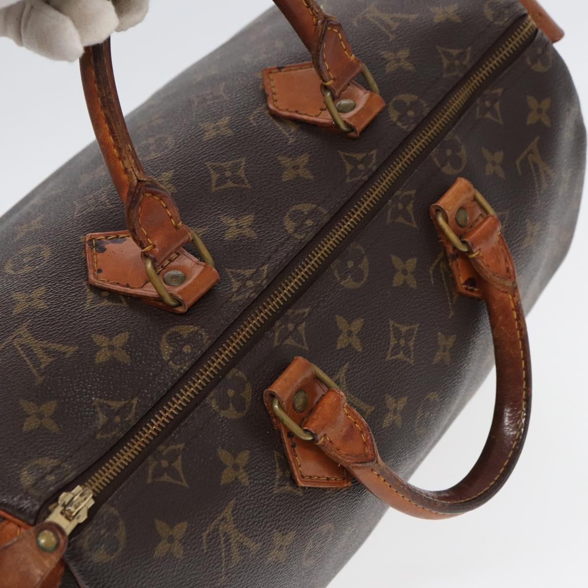 LOUIS VUITTON Monogram Speedy 35 Hand Bag M41524 LV 84195