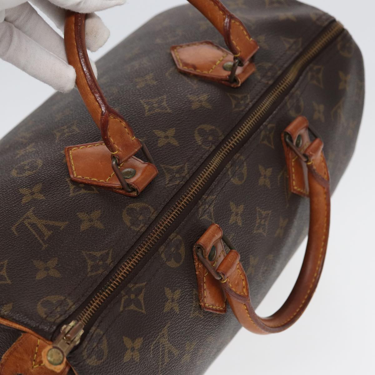 LOUIS VUITTON Monogram Speedy 35 Hand Bag M41524 LV 84196