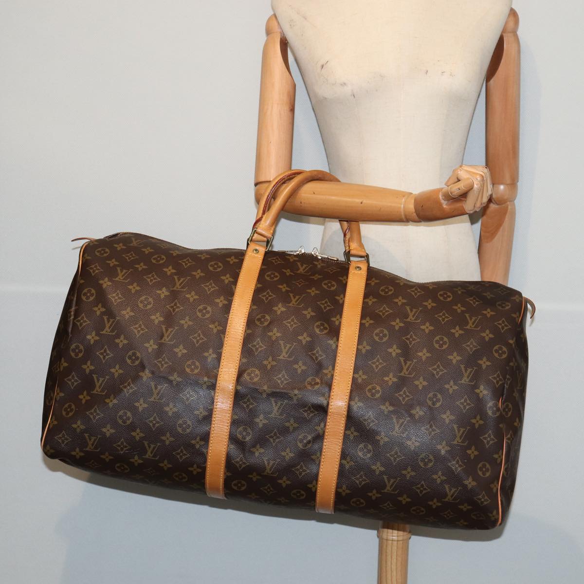 LOUIS VUITTON Monogram Keepall 60 Boston Bag M41422 LV 84201