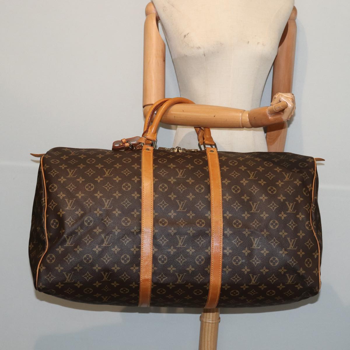 LOUIS VUITTON Monogram Keepall 60 Boston Bag M41422 LV 84203