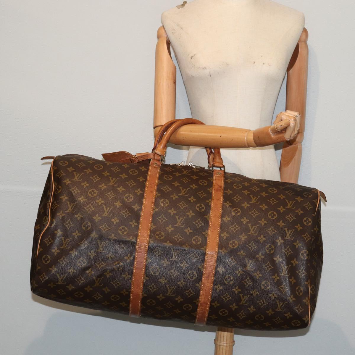 LOUIS VUITTON Monogram Keepall 60 Boston Bag M41422 LV 84204