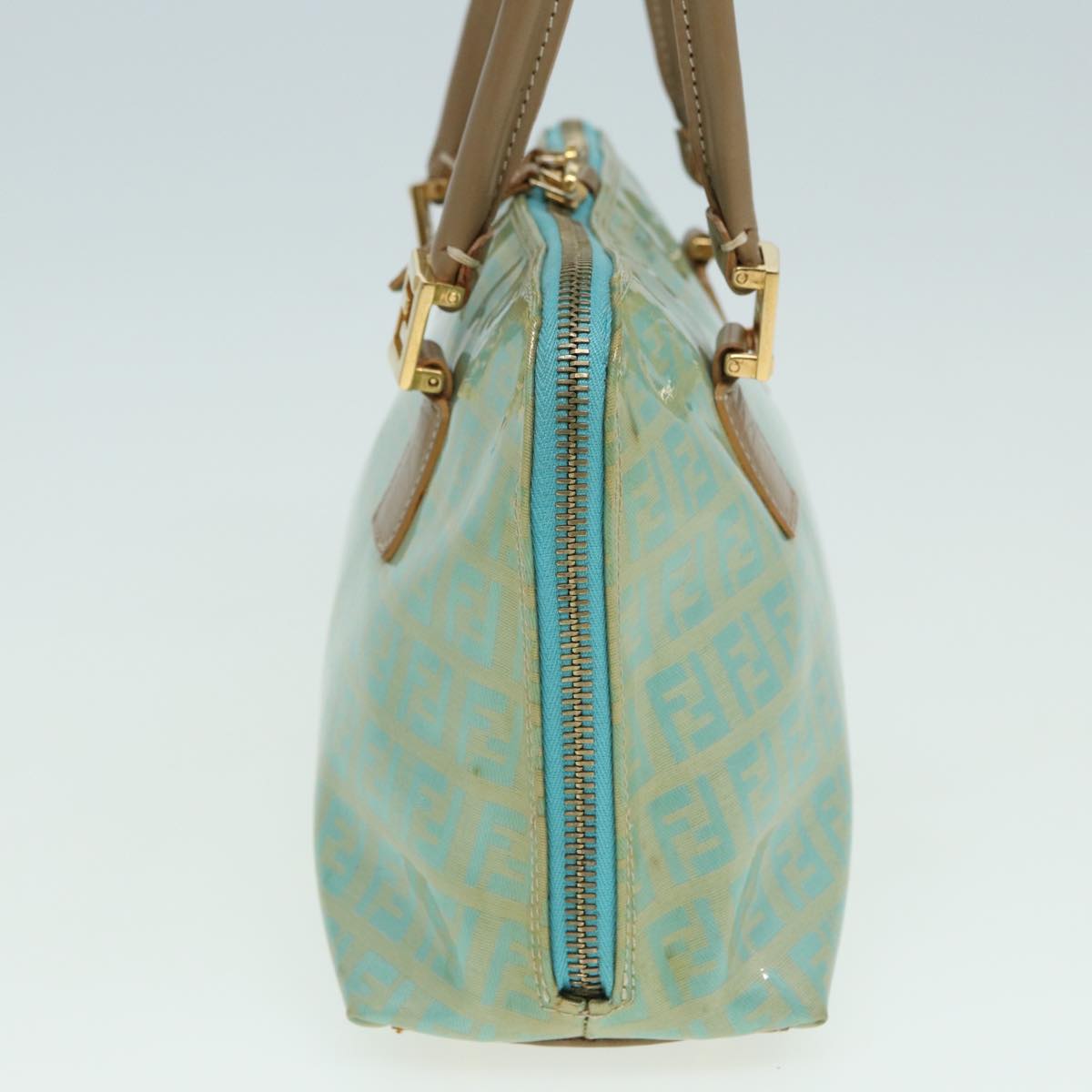 Luxury Fendi Zucchino Canvas Shoulder Bag Enamel Peppermint84217