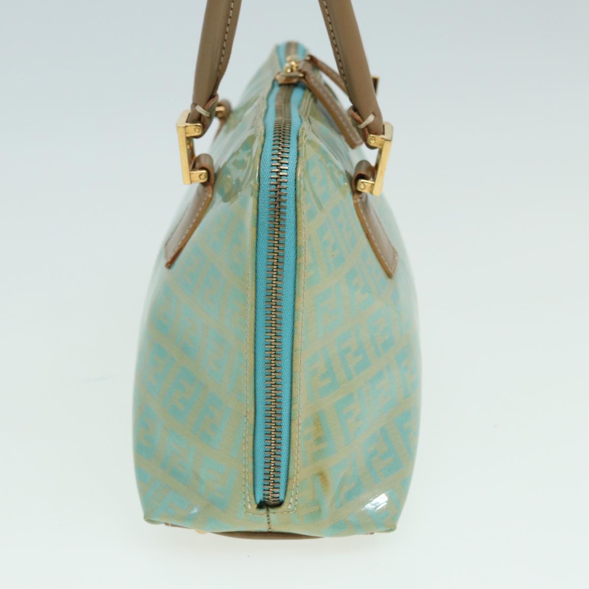 Luxury Fendi Zucchino Canvas Shoulder Bag Enamel Peppermint84217