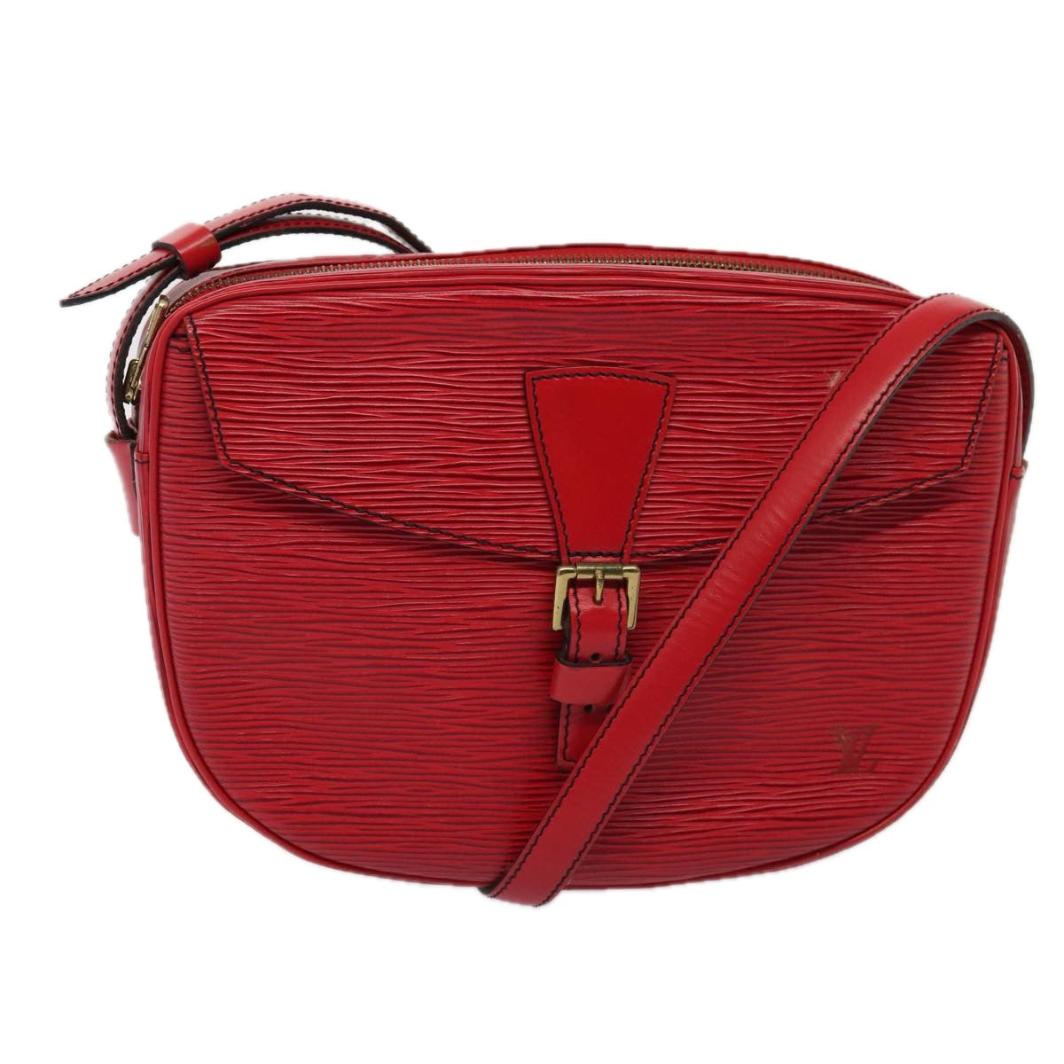 LOUIS VUITTON Epi Jeune Fille MM Shoulder Bag Red M52157 LV 84265