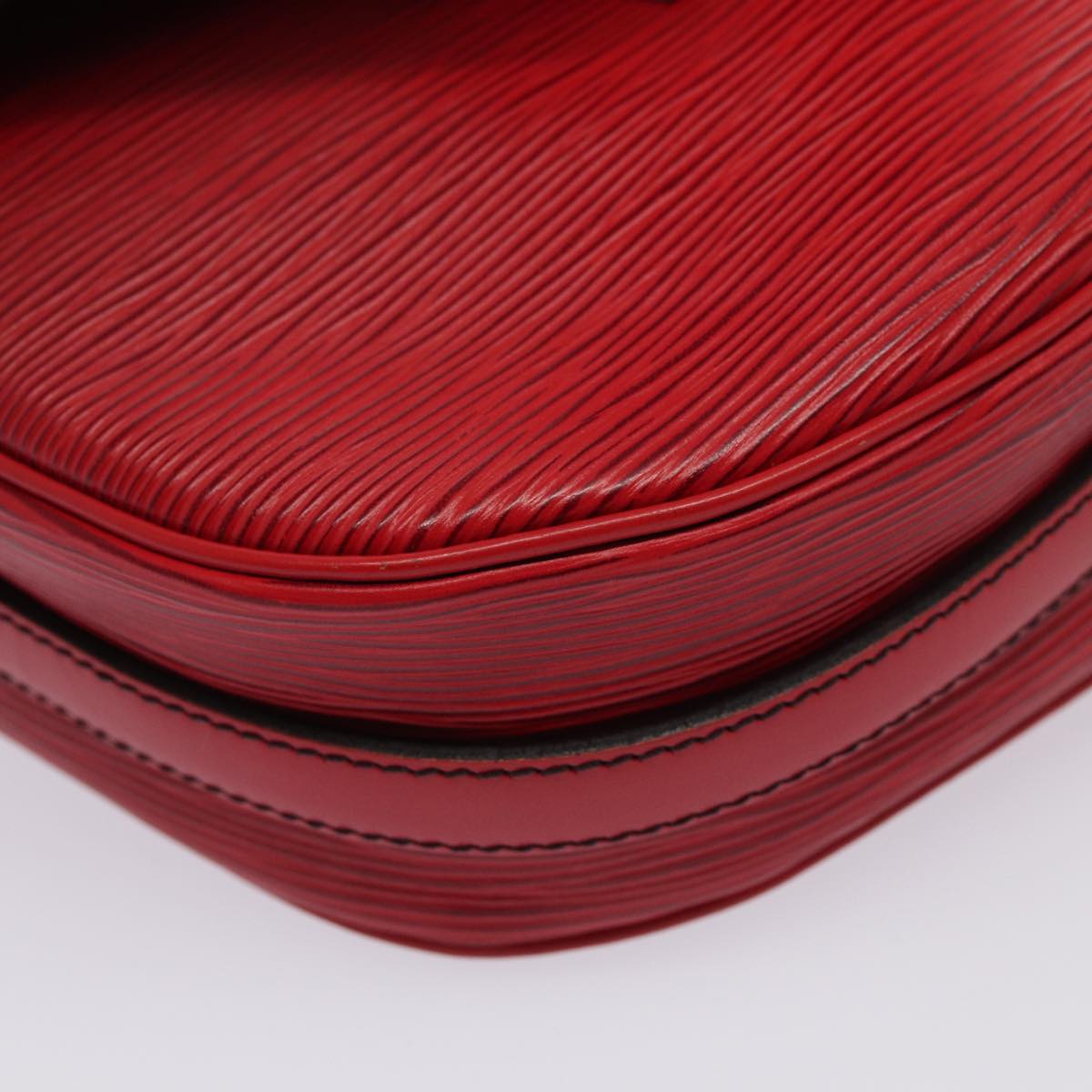 LOUIS VUITTON Epi Jeune Fille MM Shoulder Bag Red M52157 LV 84265