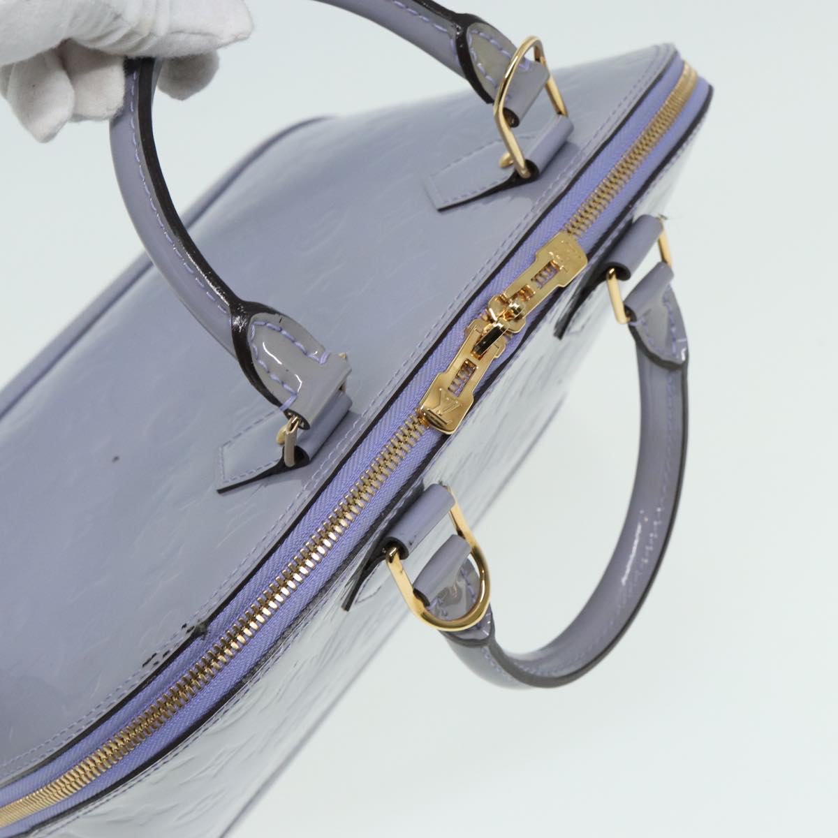 LOUIS VUITTON Monogram Vernis Alma PM Hand Bag Lavande LV 84271