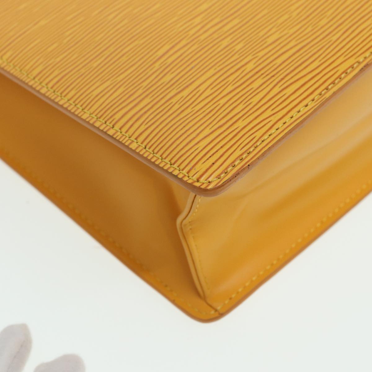 LOUIS VUITTON Epi Sac Plat Hand Bag Yellow M52079 LV 84284