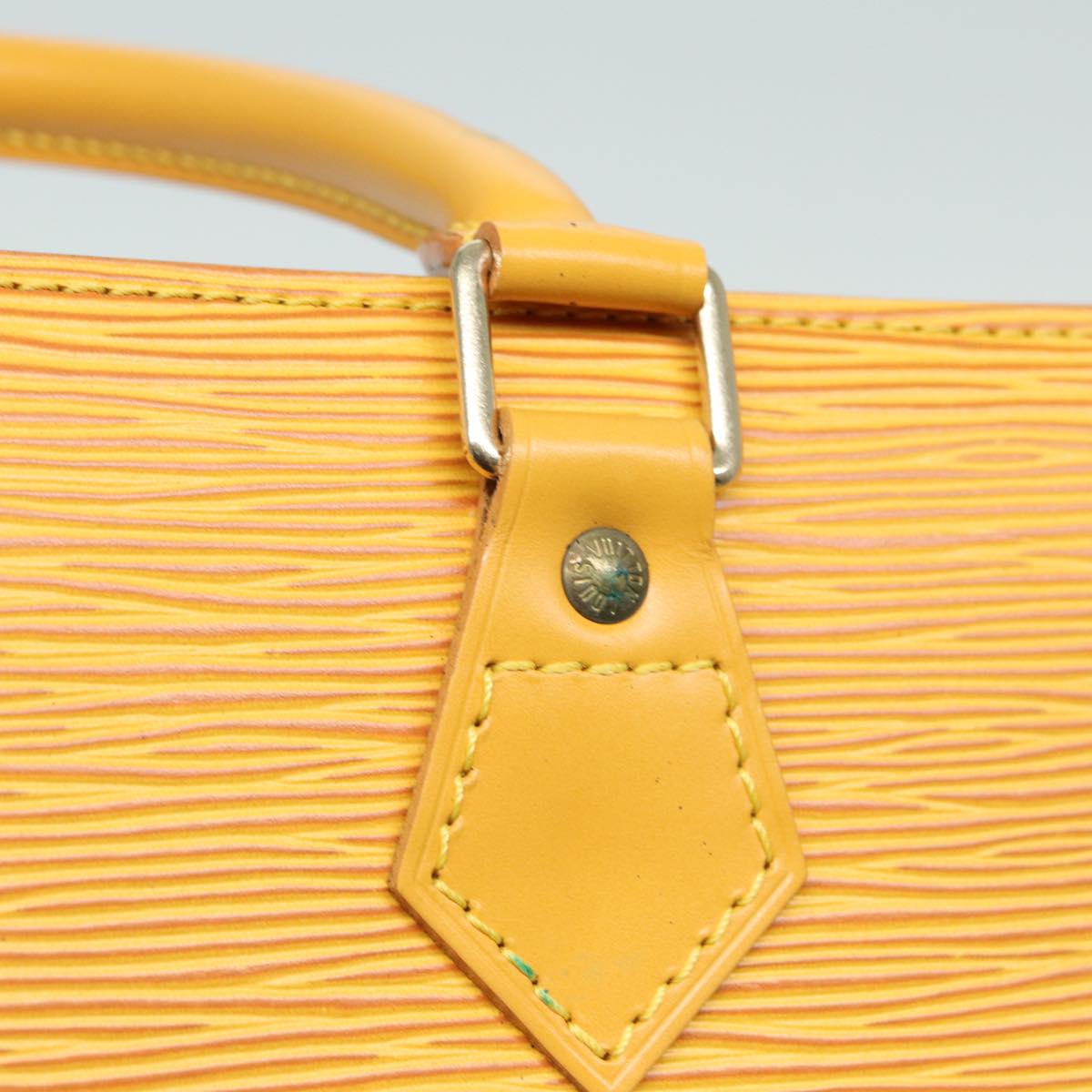 LOUIS VUITTON Epi Sac Plat Hand Bag Yellow M52079 LV 84284