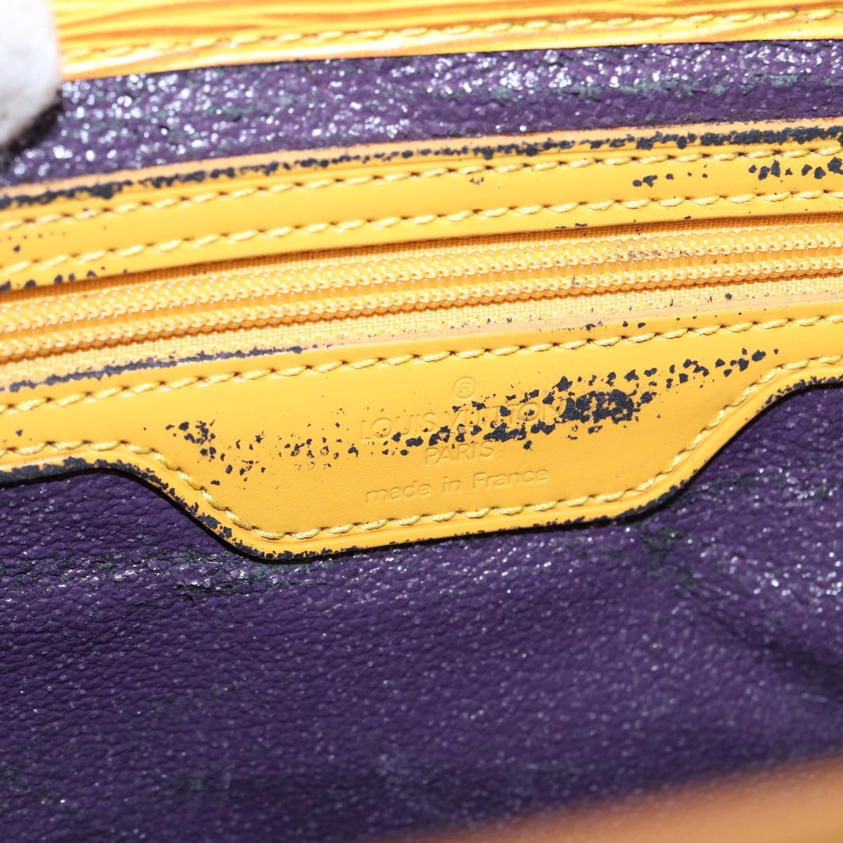 LOUIS VUITTON Epi Sac Plat Hand Bag Yellow M52079 LV 84284