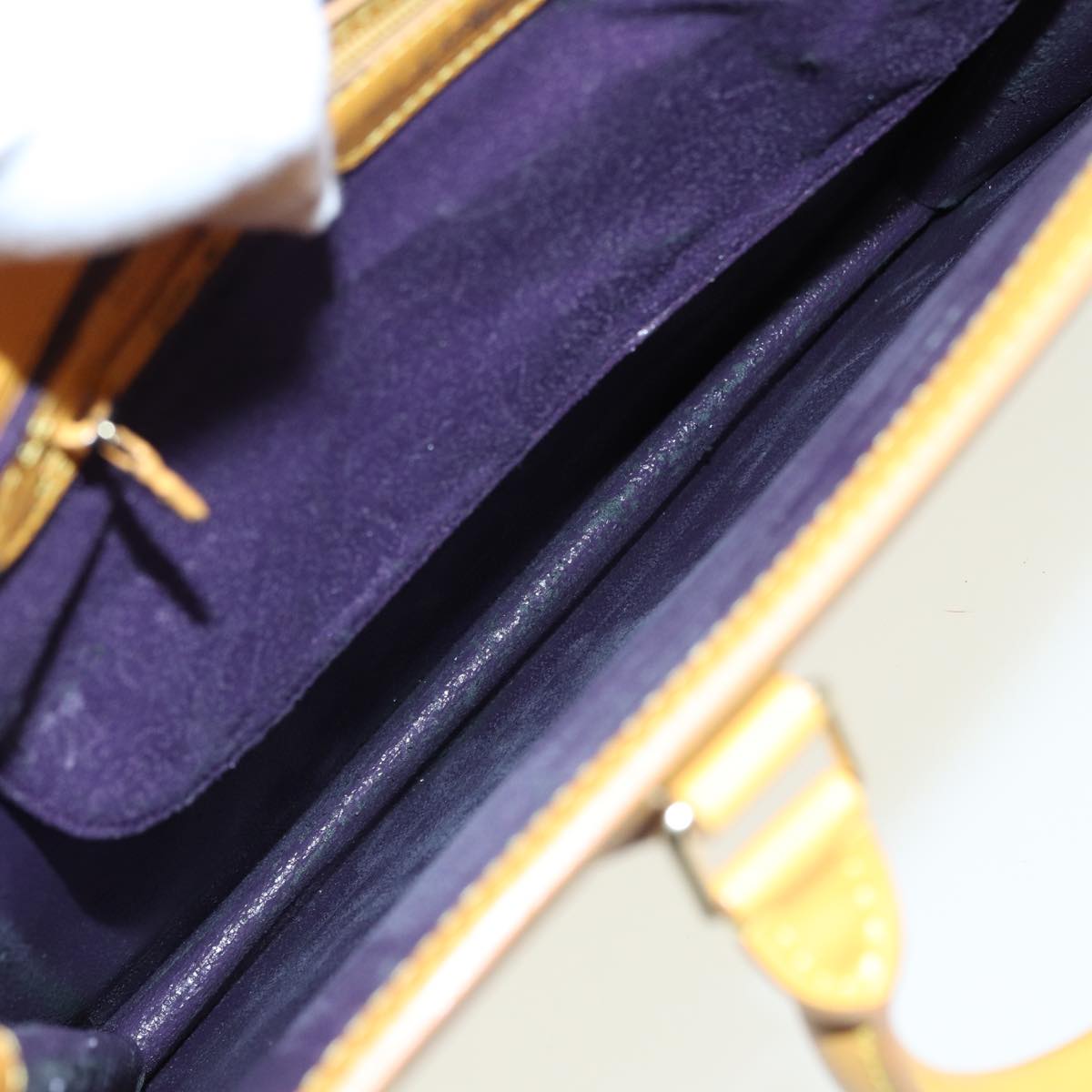 LOUIS VUITTON Epi Sac Plat Hand Bag Yellow M52079 LV 84284