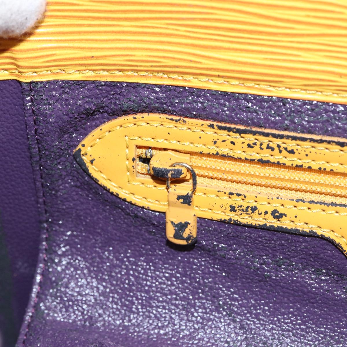 LOUIS VUITTON Epi Sac Plat Hand Bag Yellow M52079 LV 84284