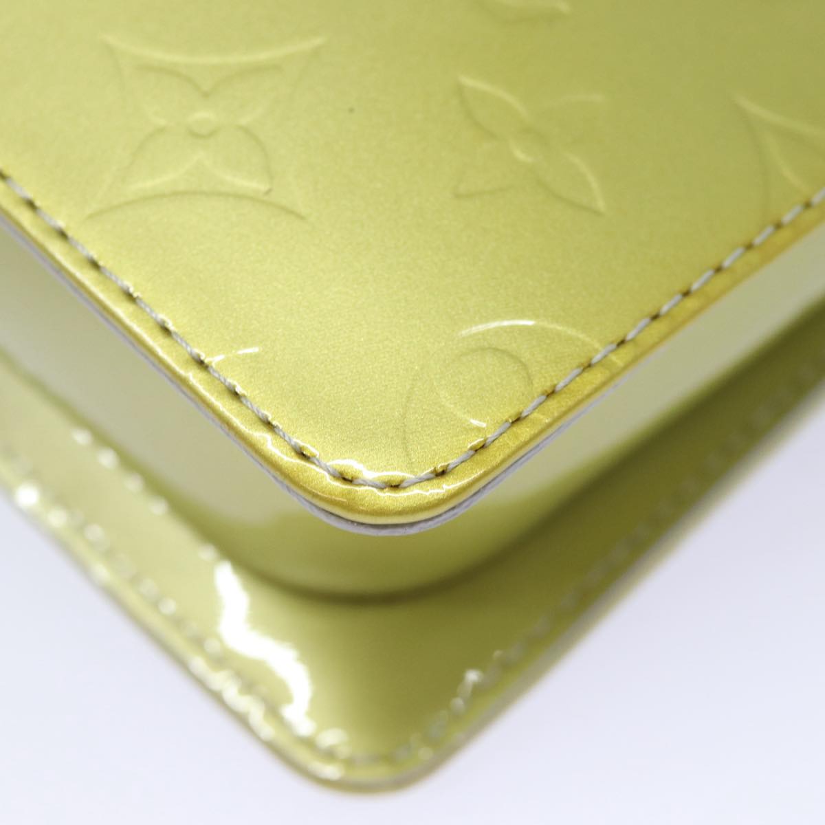 LOUIS VUITTON Monogram Vernis Motto Accessory Pouch Gris M91030 LV 84289