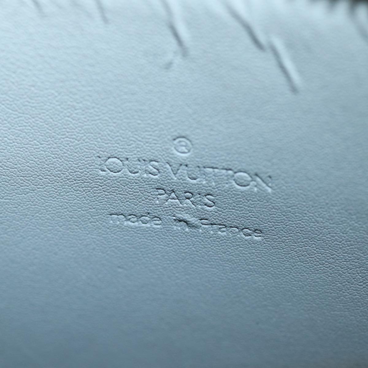 LOUIS VUITTON Monogram Vernis Motto Accessory Pouch Gris M91030 LV 84289