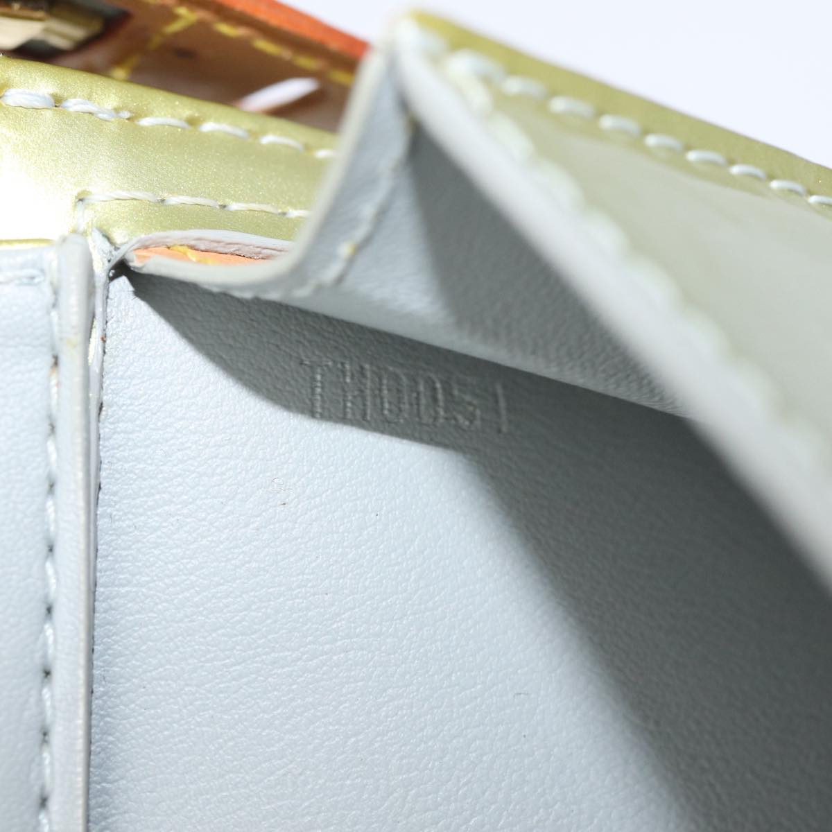 LOUIS VUITTON Monogram Vernis Motto Accessory Pouch Gris M91030 LV 84289