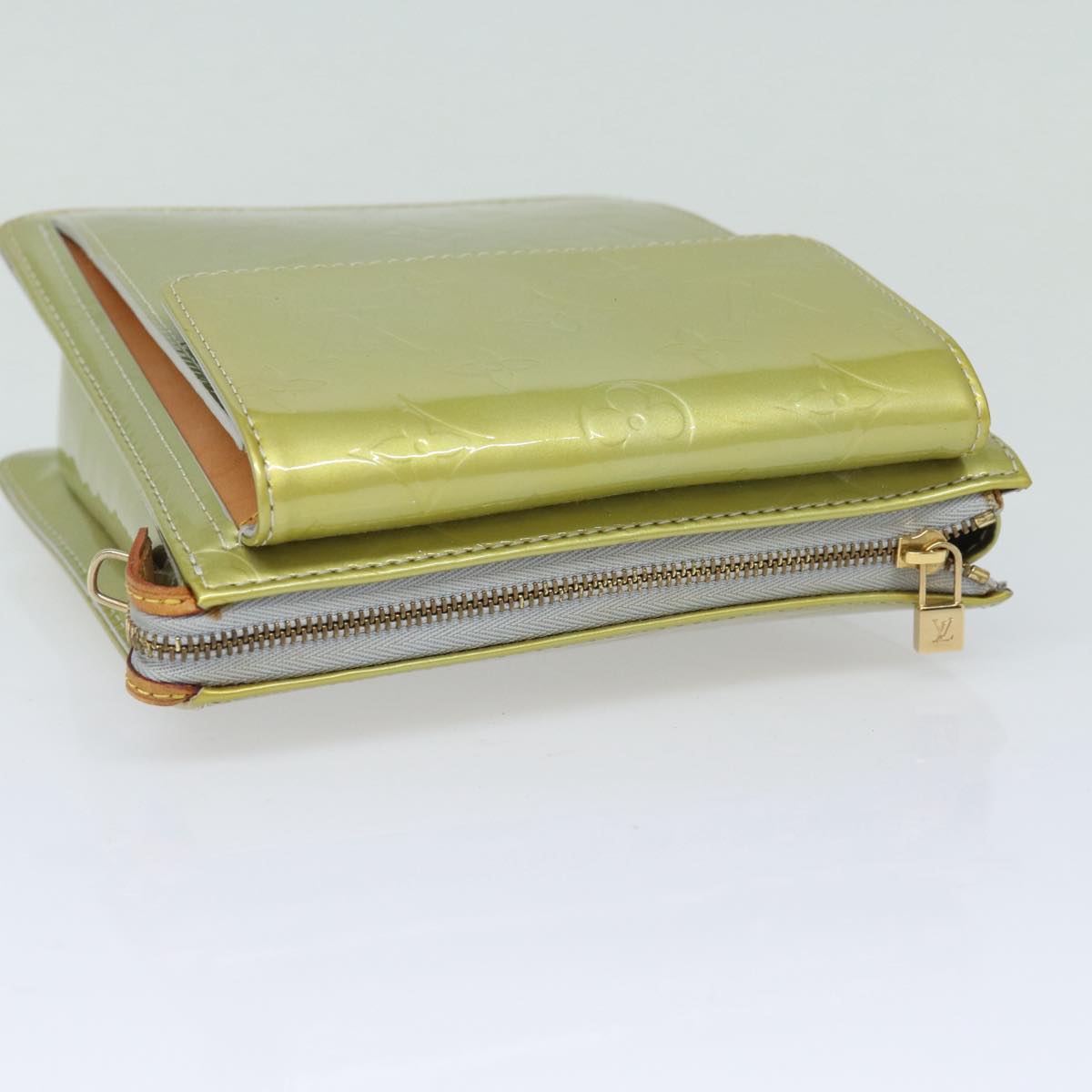 LOUIS VUITTON Monogram Vernis Motto Accessory Pouch Gris M91030 LV 84289
