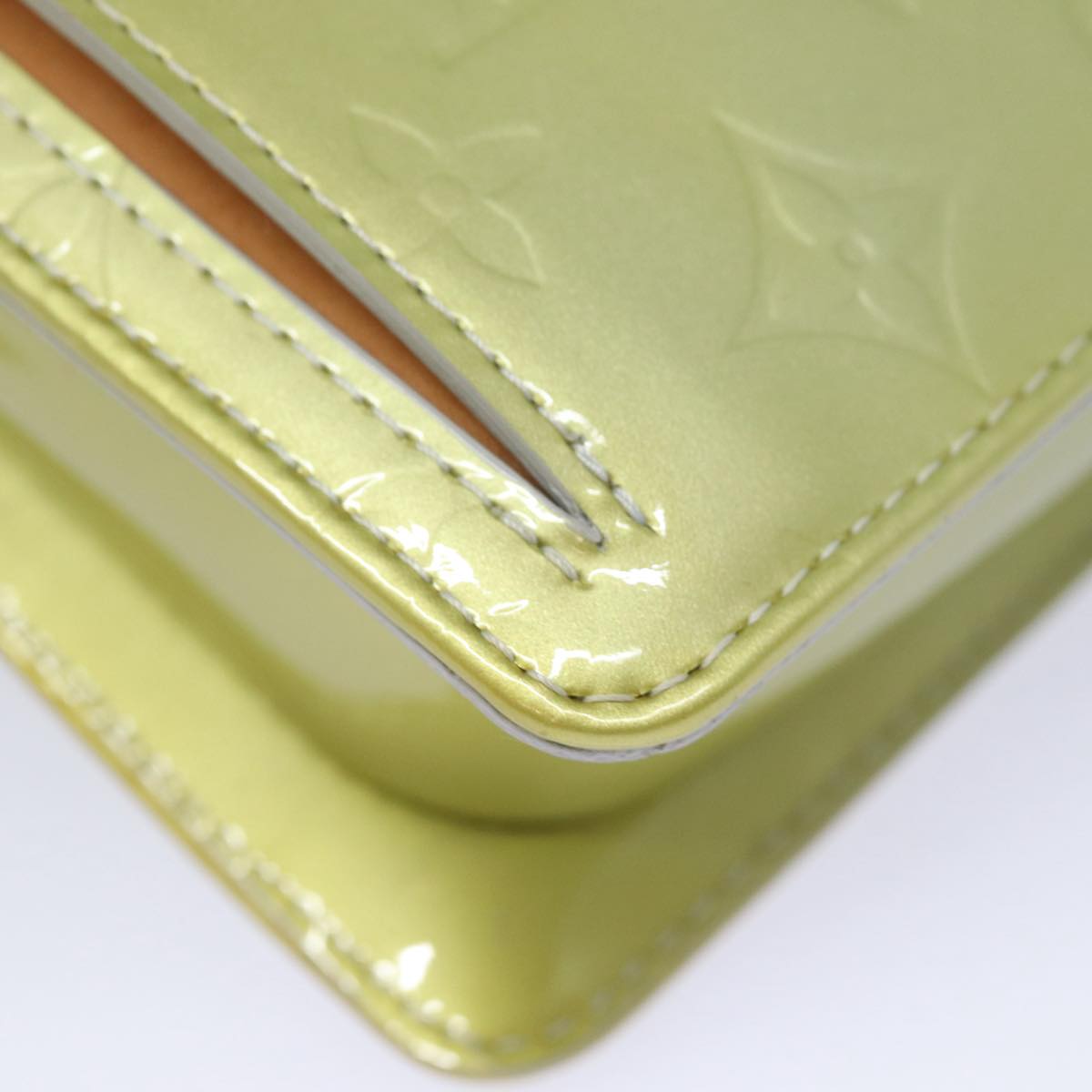 LOUIS VUITTON Monogram Vernis Motto Accessory Pouch Gris M91030 LV 84289