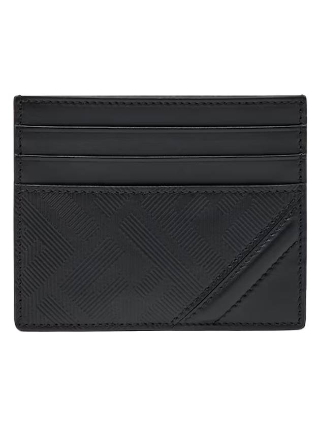 Luxury Fendi Shadow Diagonal Card Wallet Black