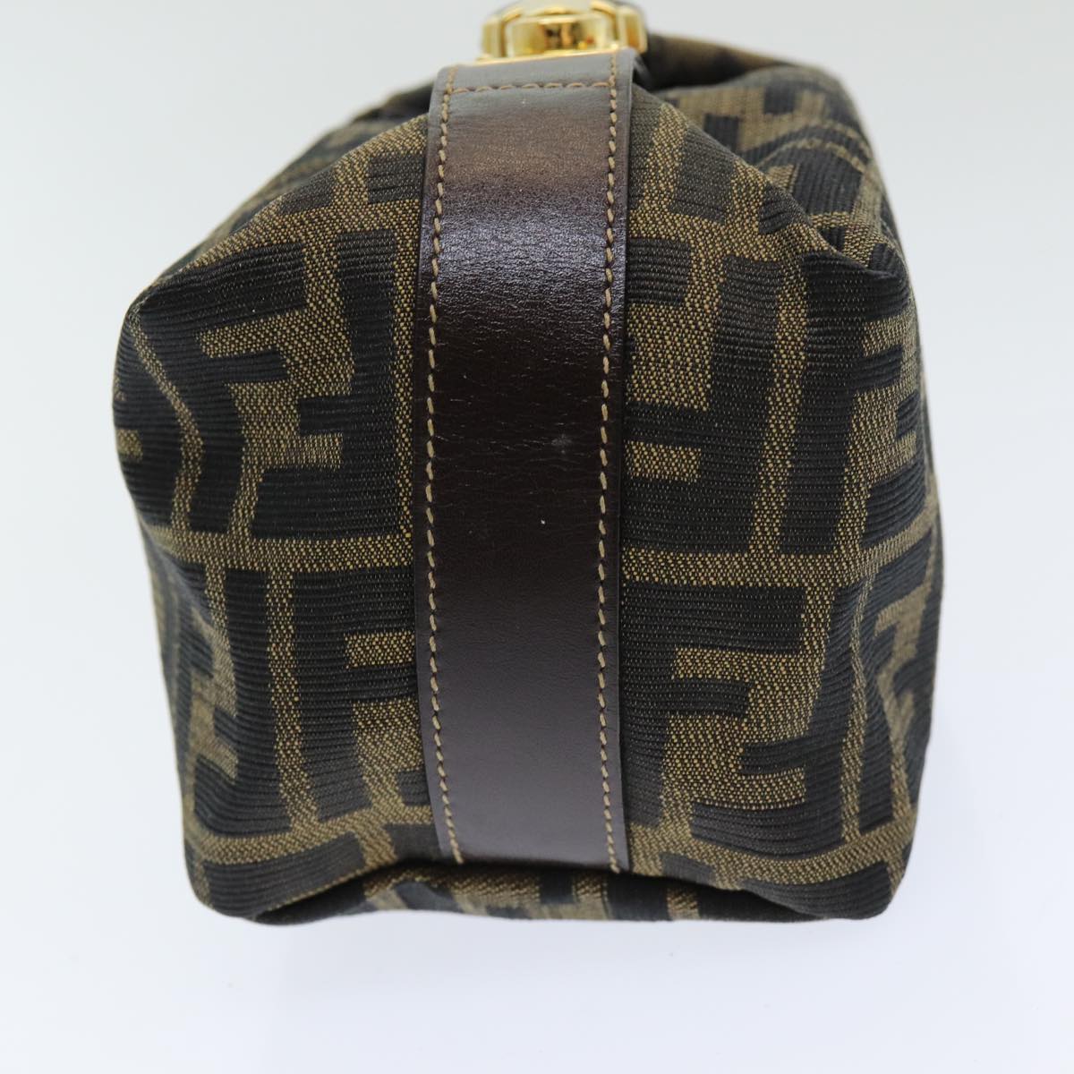 Luxury Fendi Zucca Canvas Vanity Pouch Brown Black84312