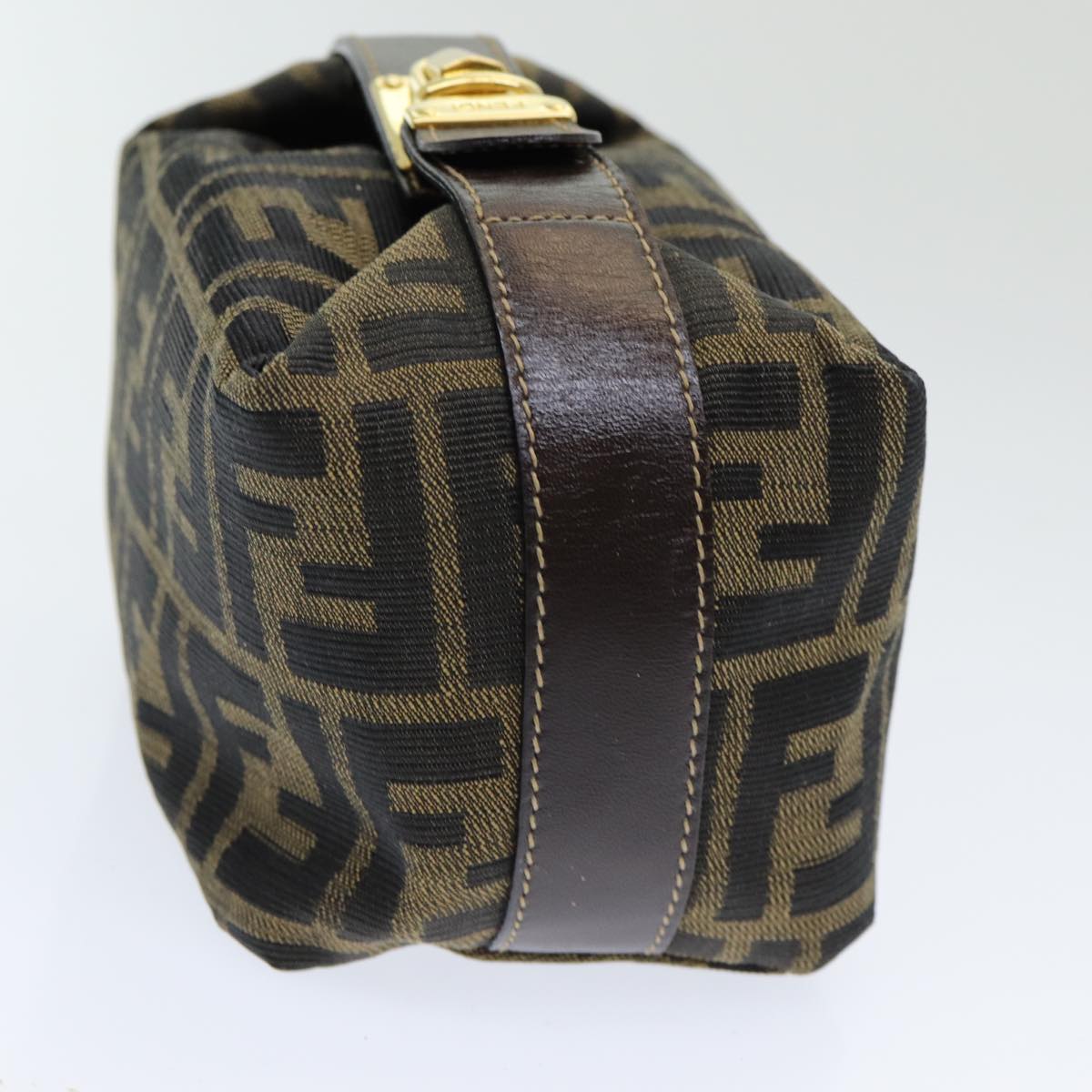 Luxury Fendi Zucca Canvas Vanity Pouch Brown Black84312