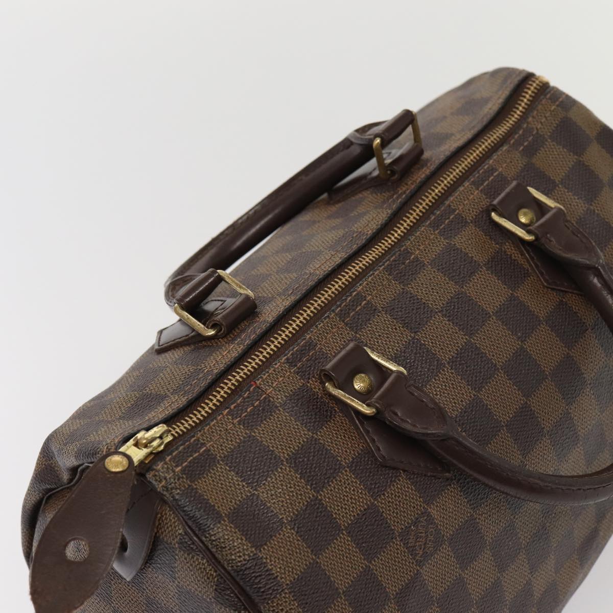 LOUIS VUITTON Damier Ebene Speedy 30 Hand Bag N41364 LV 84324