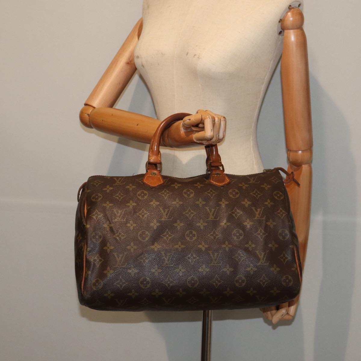 LOUIS VUITTON Monogram Speedy 35 Hand Bag M41524 LV 84331