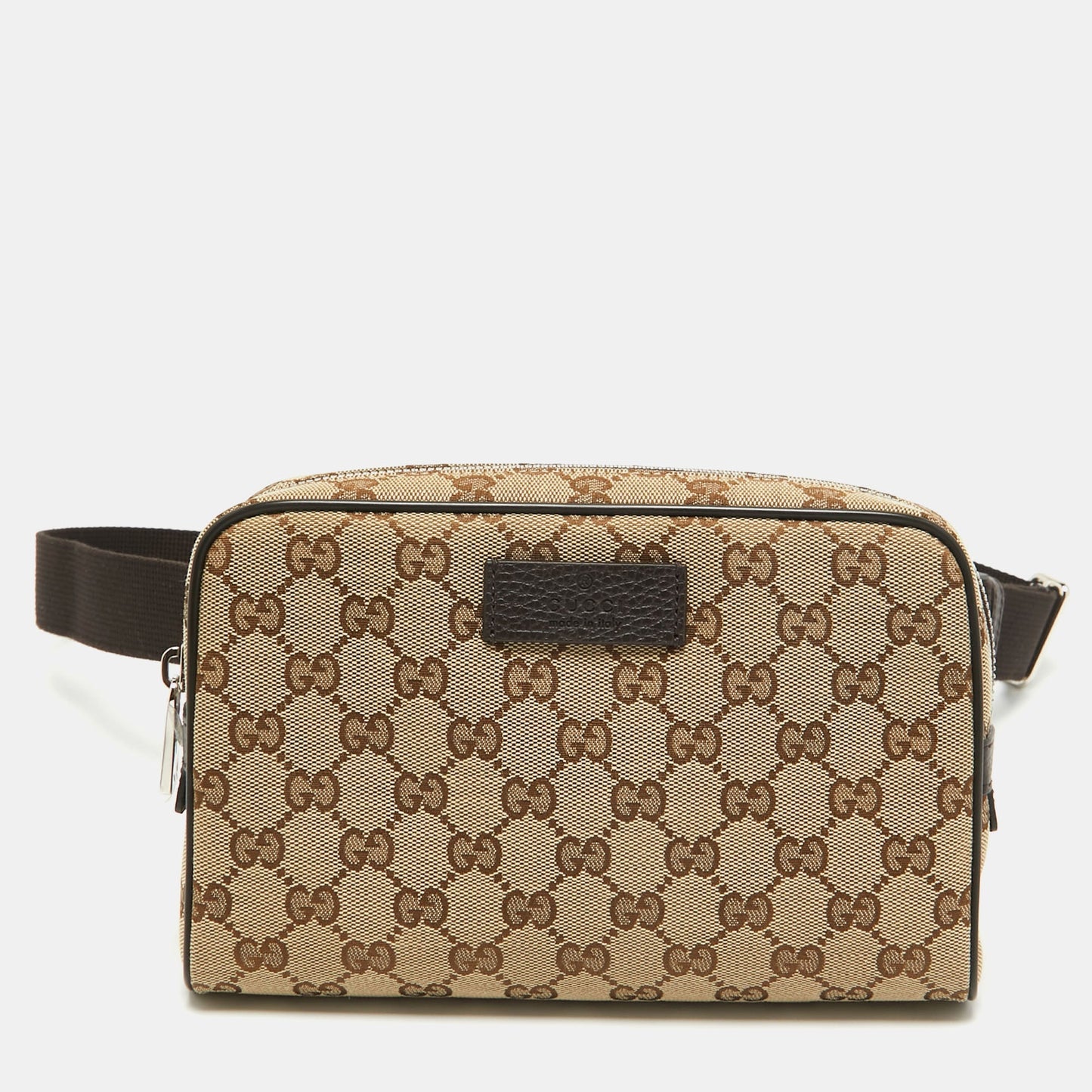 Luxury Gucci Trending 2025 Beige/Brown GG Canvas and Leather Belt Bag