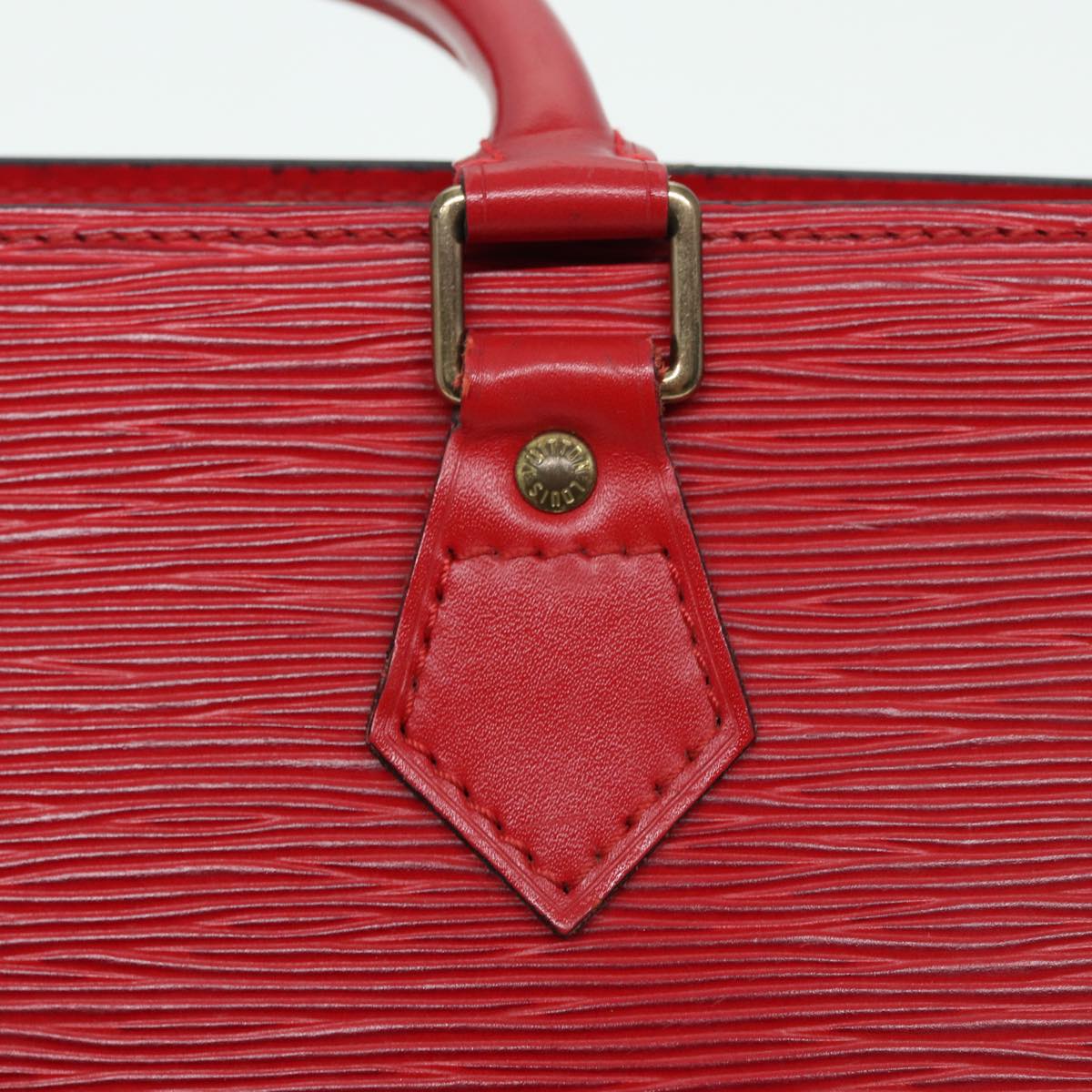 LOUIS VUITTON Epi Sac Triangle Hand Bag Red M52097 LV 84385