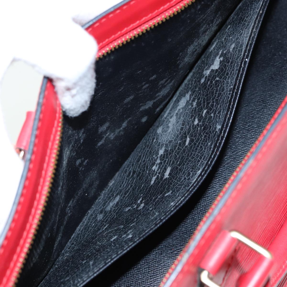 LOUIS VUITTON Epi Sac Triangle Hand Bag Red M52097 LV 84385