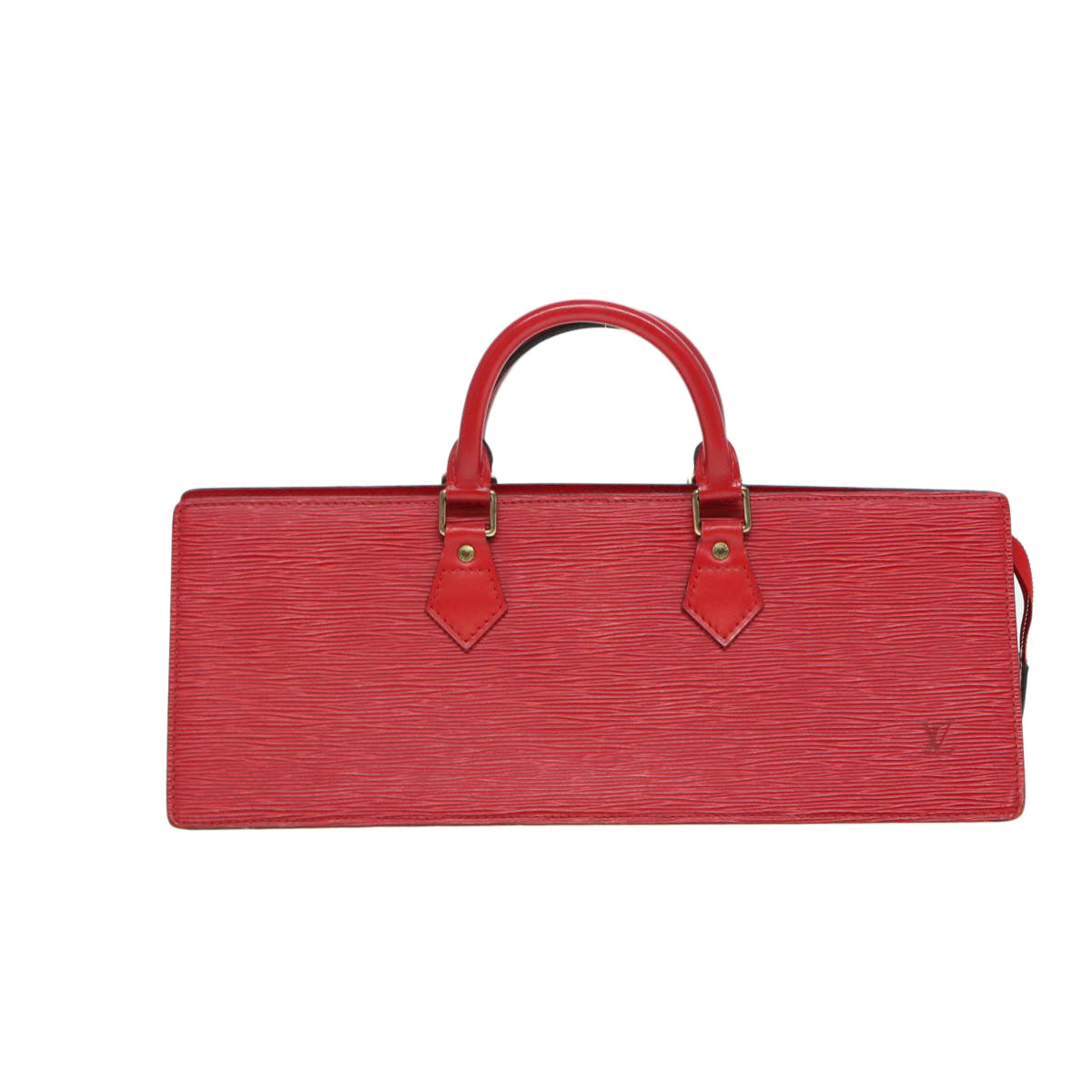 LOUIS VUITTON Epi Sac Triangle Hand Bag Red M52097 LV 84385