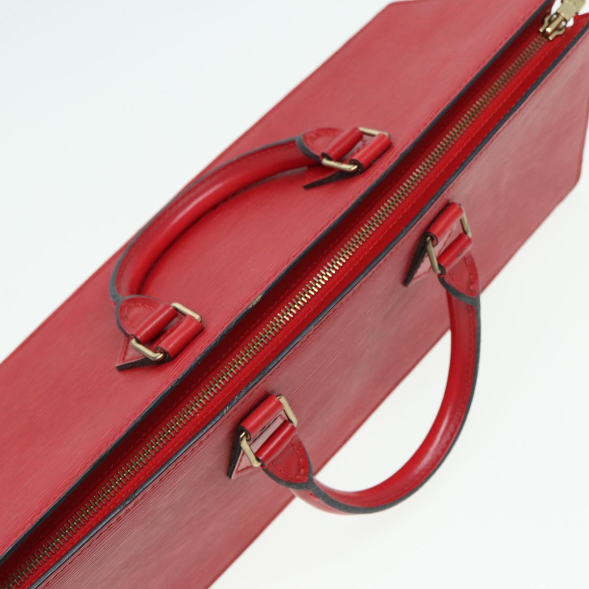 LOUIS VUITTON Epi Sac Triangle Hand Bag Red M52097 LV 84385