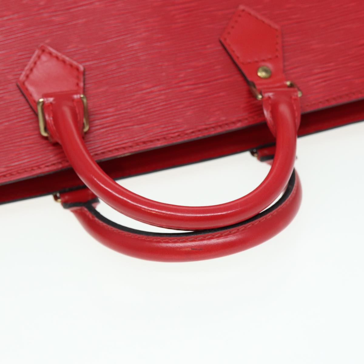 LOUIS VUITTON Epi Sac Triangle Hand Bag Red M52097 LV 84385