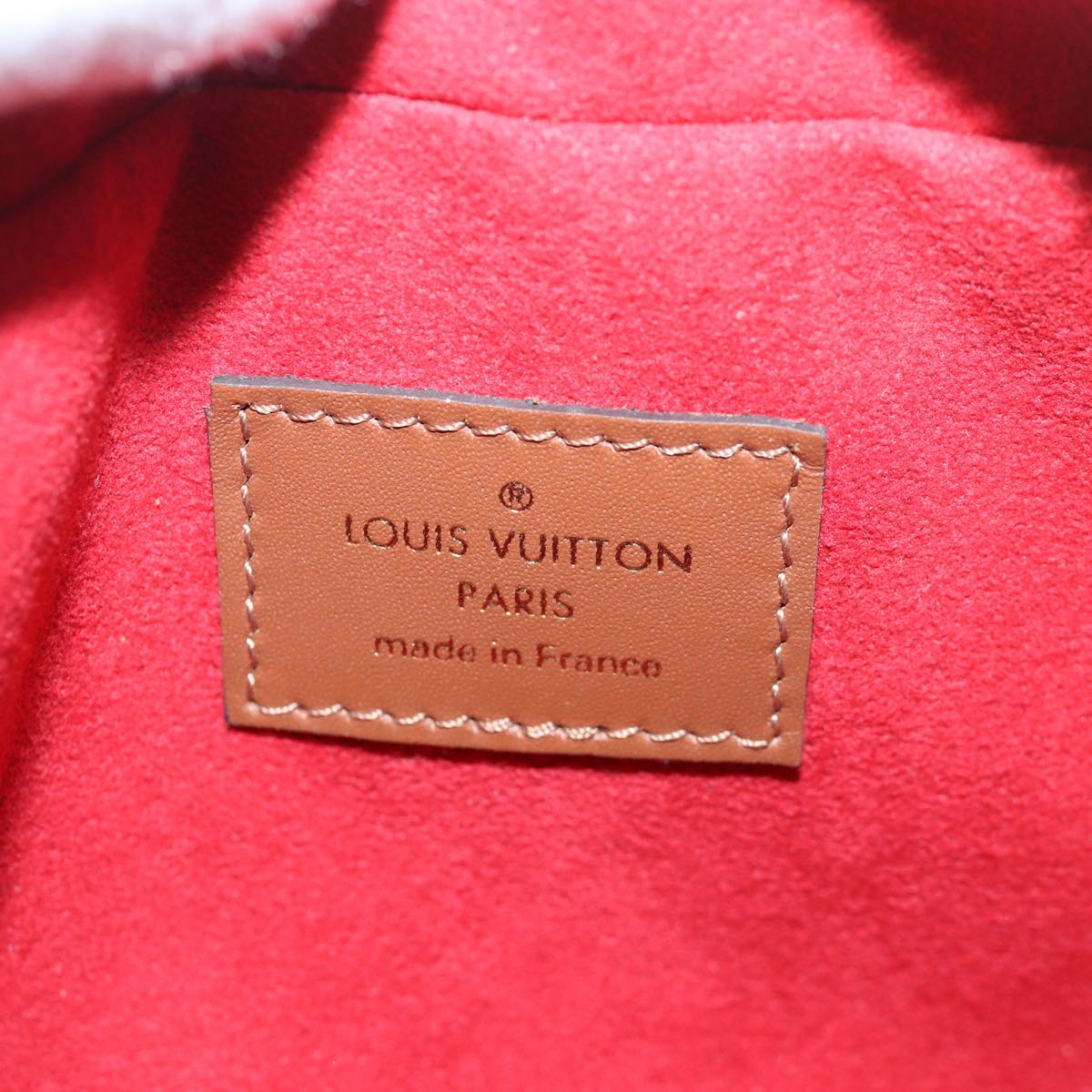 LOUIS VUITTON Monogram Teddy Beach Pouch Beige Black M68599 LV 84395SA